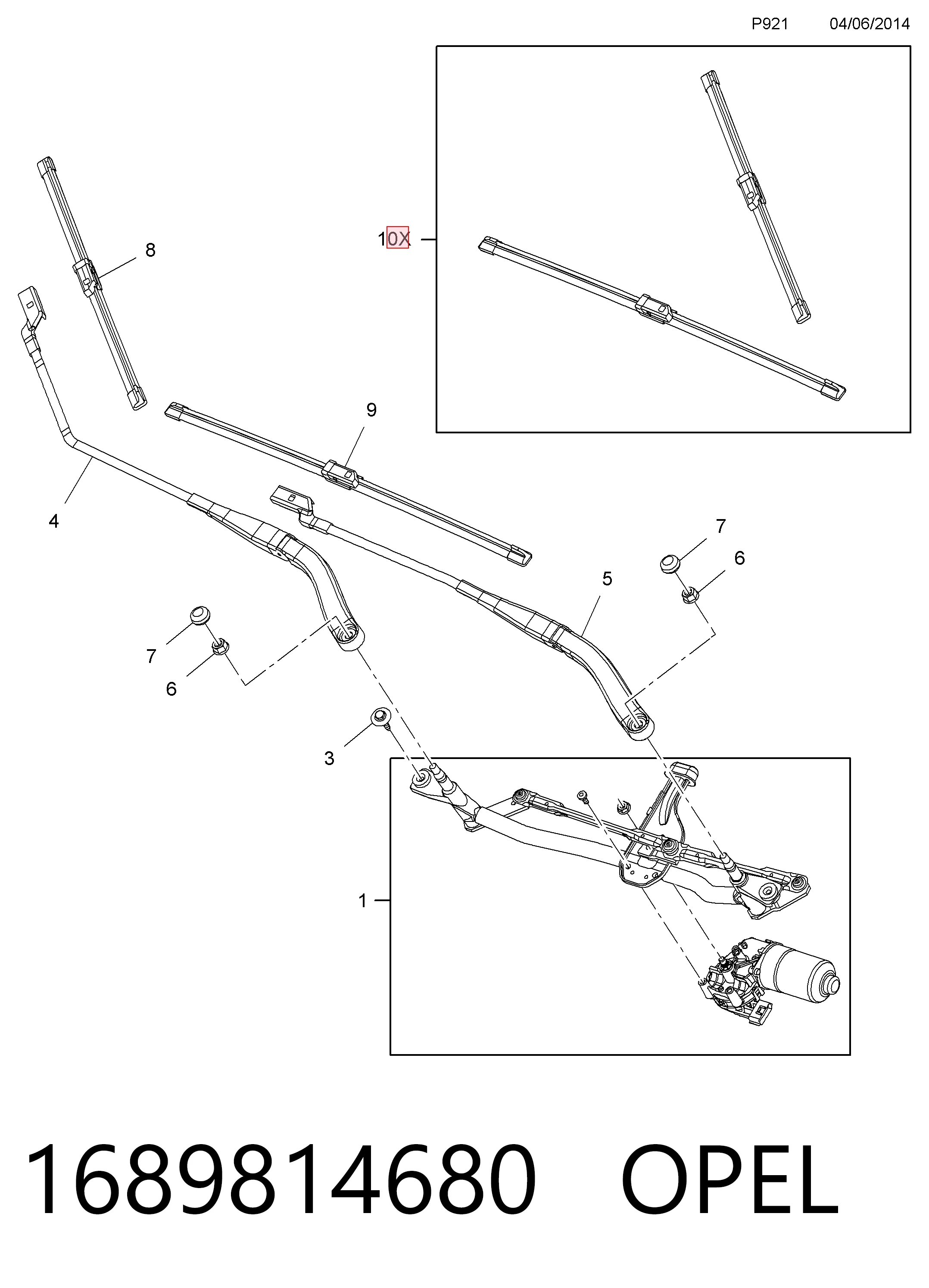 Pióro wycieraczki szyby przedniej, zestaw (2 szt.) Land Rover Range Rover VELAR SUV (L560) (2017 - 2026) cena, od 29,09 USD
