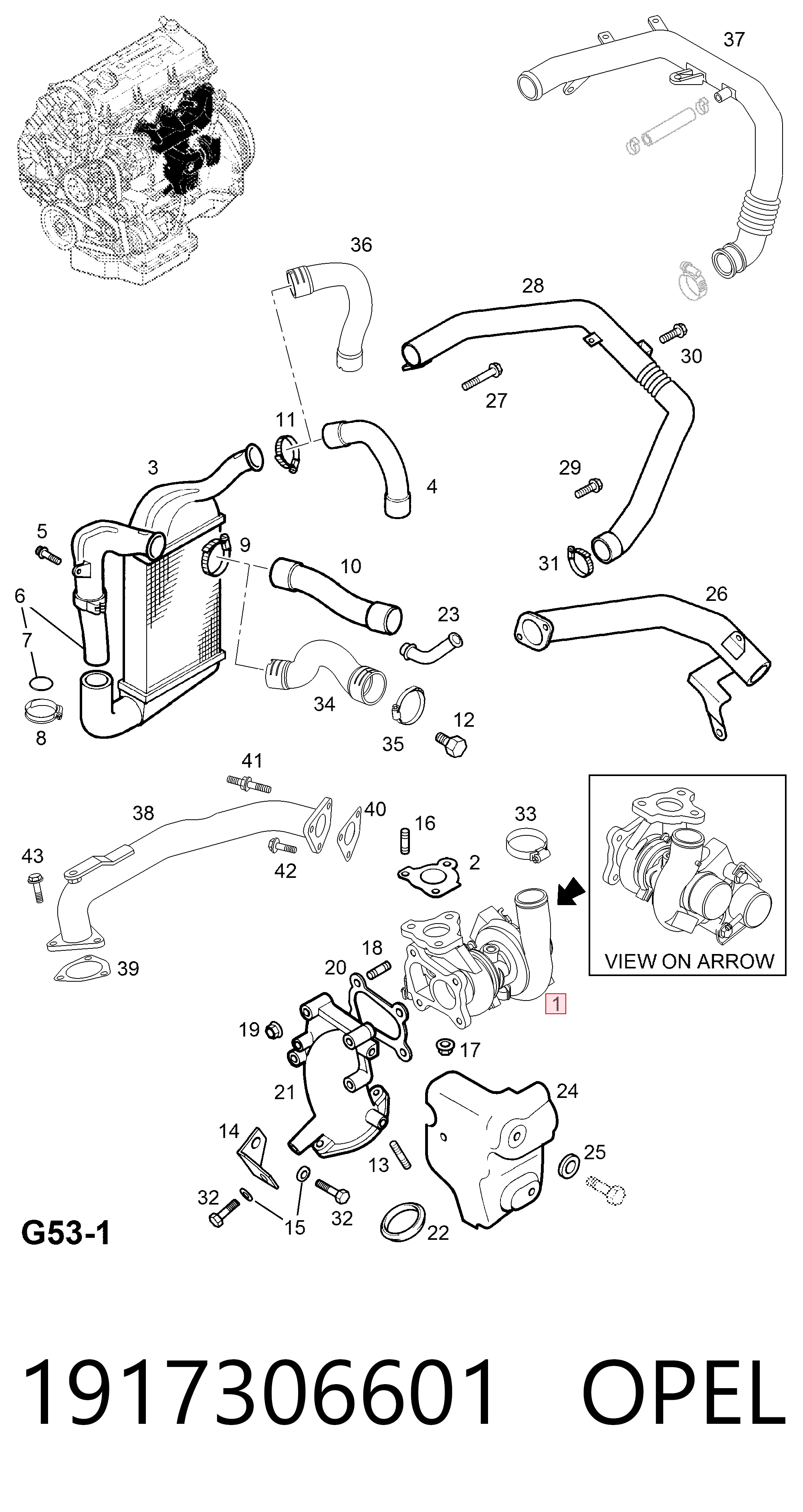 Do koszyka Turbina Opel Astra G F69