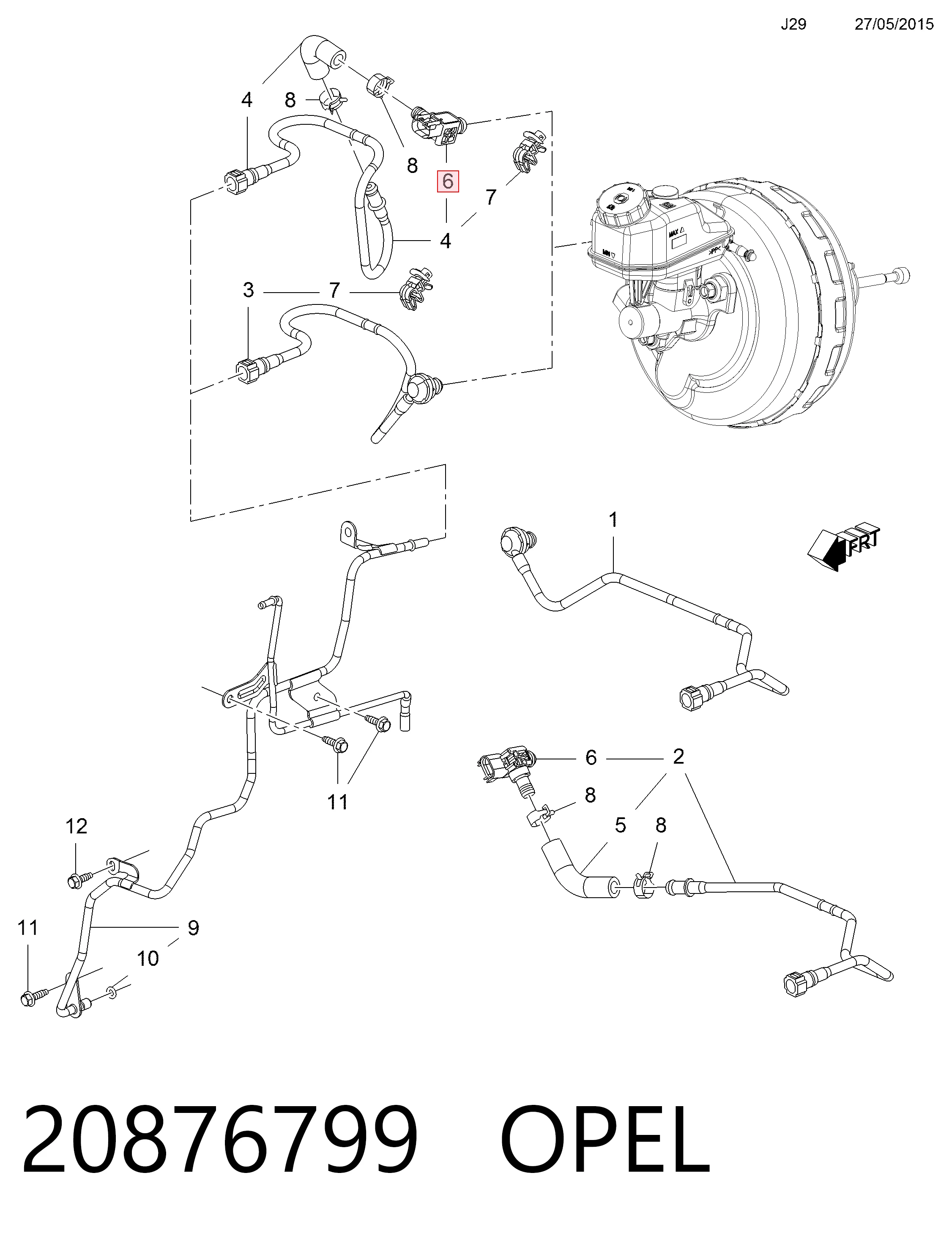 20876799 Opel Czujnik ciśnienia pneumatycznego układu hamulcowego