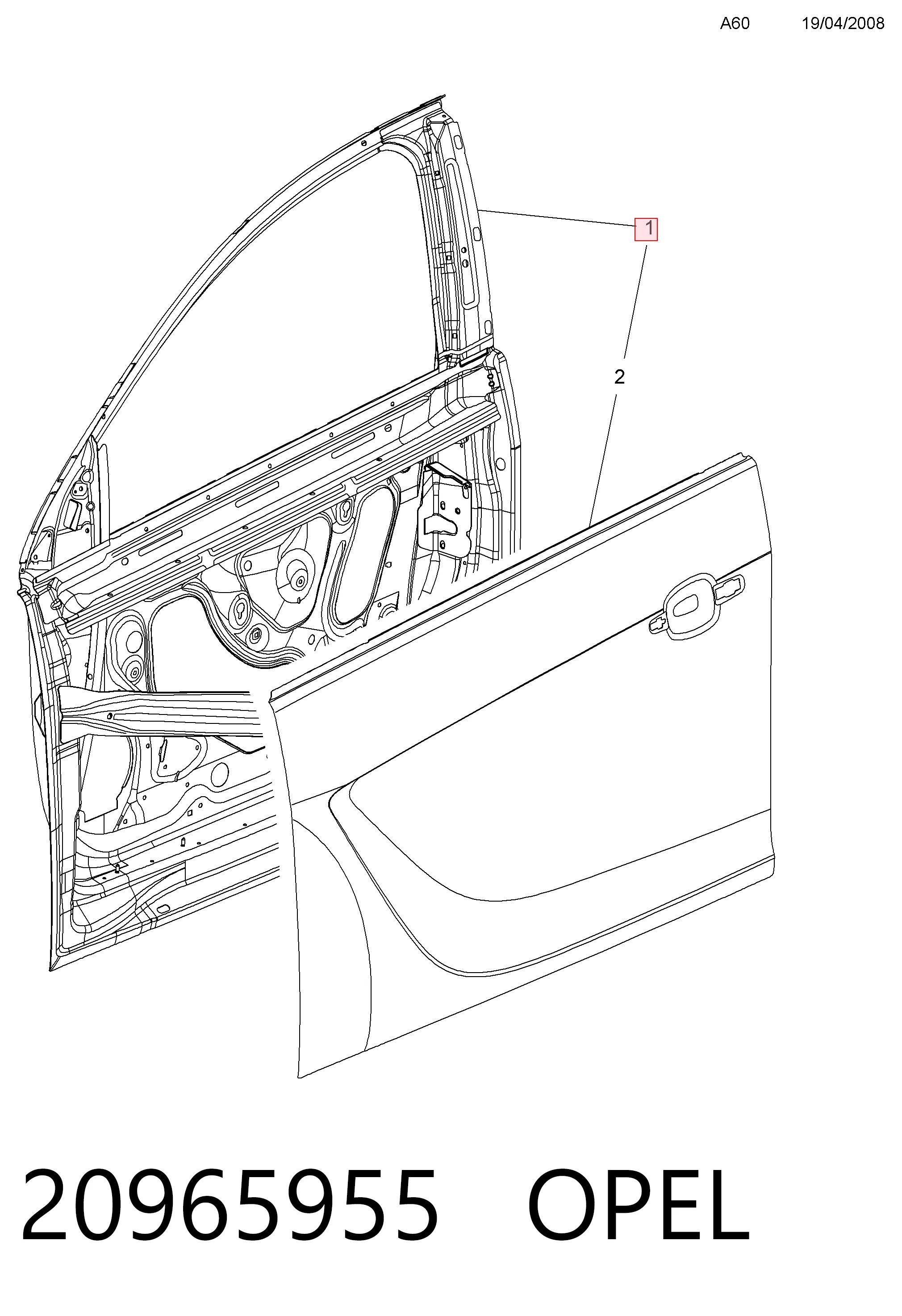 Drzwi przednie lewe Opel Insignia A sedana (G09) (2008 - 2017) cena, od 228,46 USD