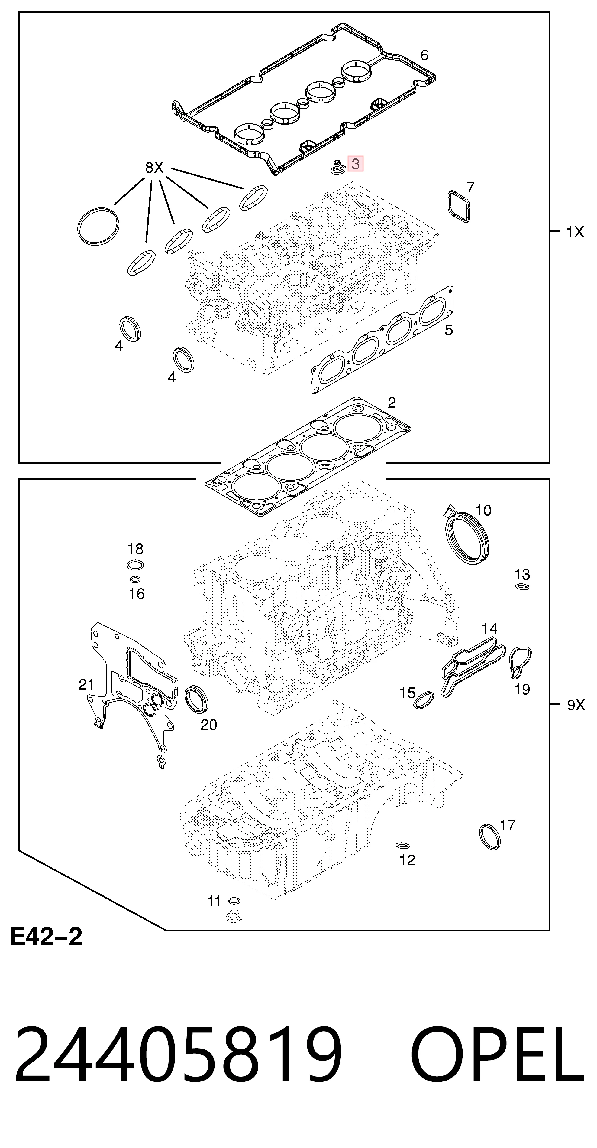 Do koszyka Uszczelniacz zaworu dolotowego/wylotowego Opel Zafira C P12