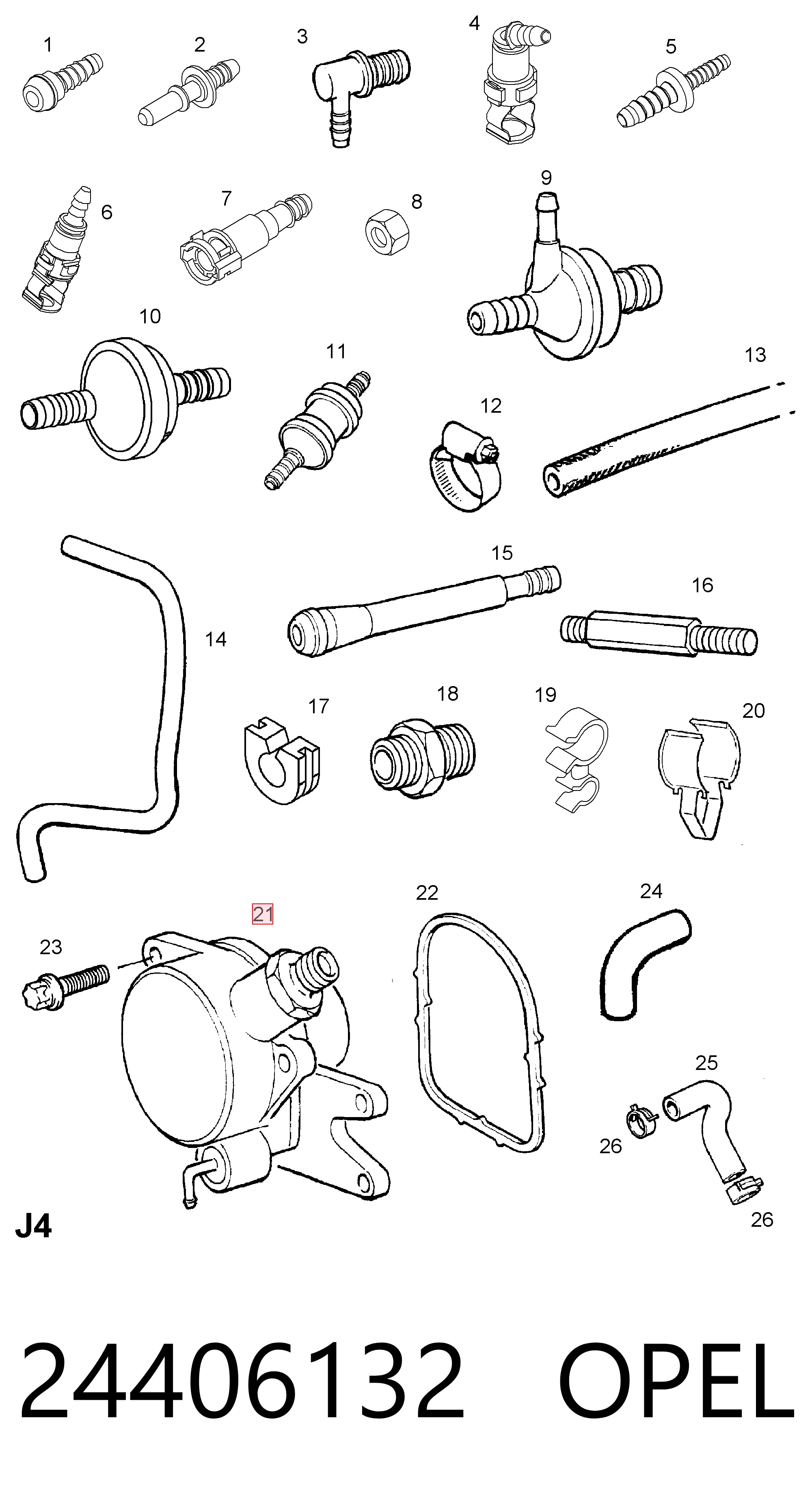 Pompa podciśnienia do Opel Astra G F69