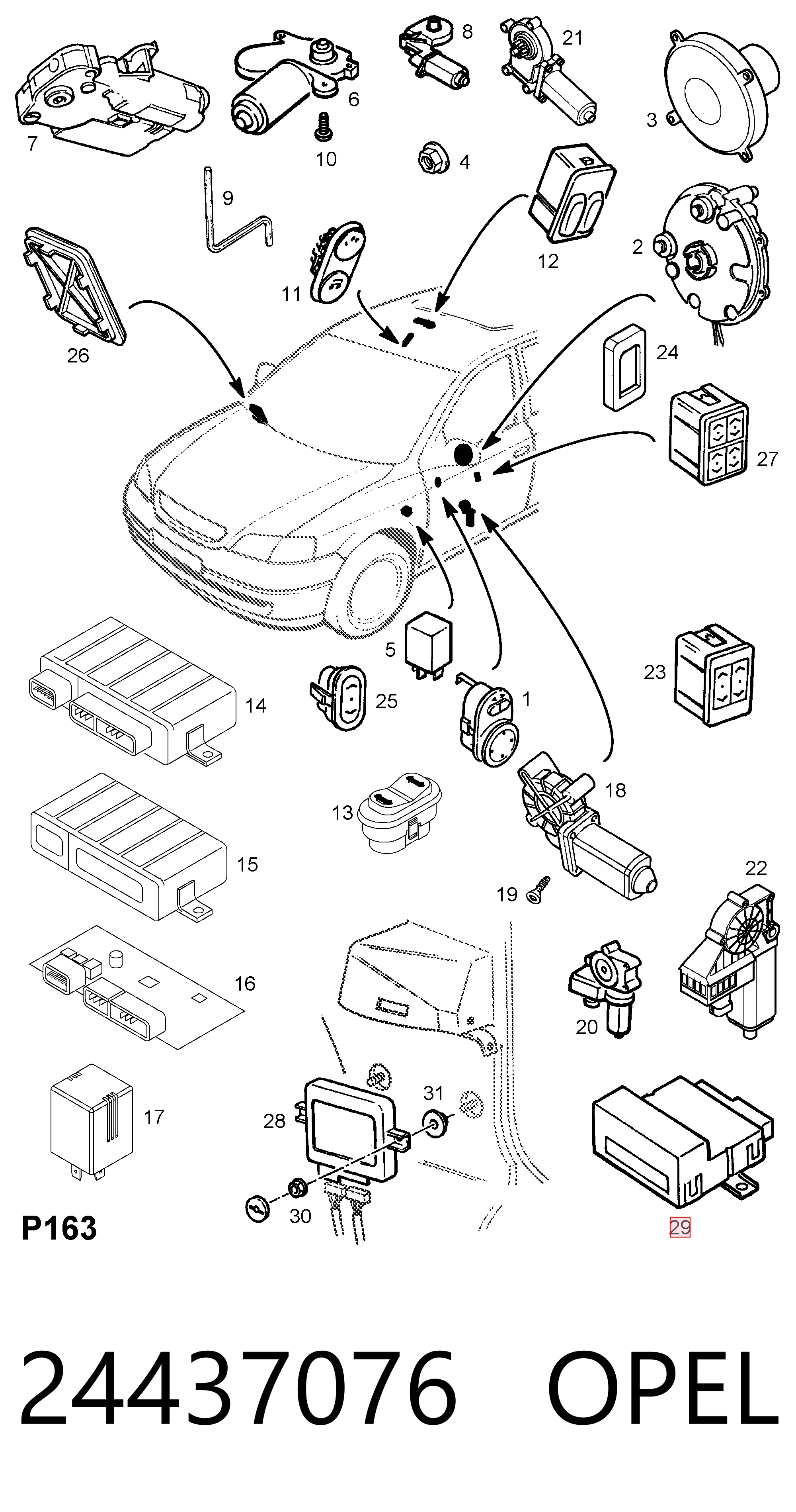 Blok komfortu do Opel Zafira A F75