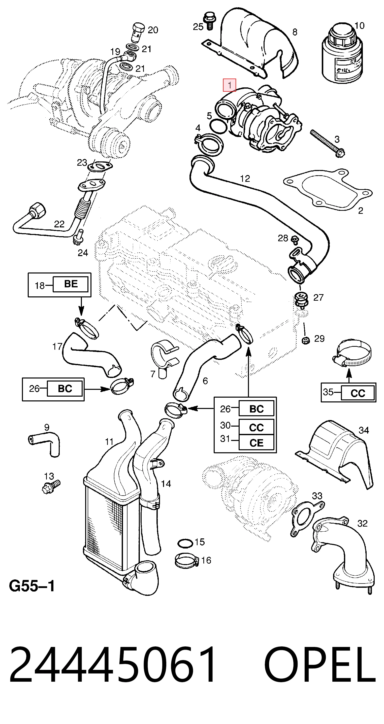 24445061 Opel Turbina