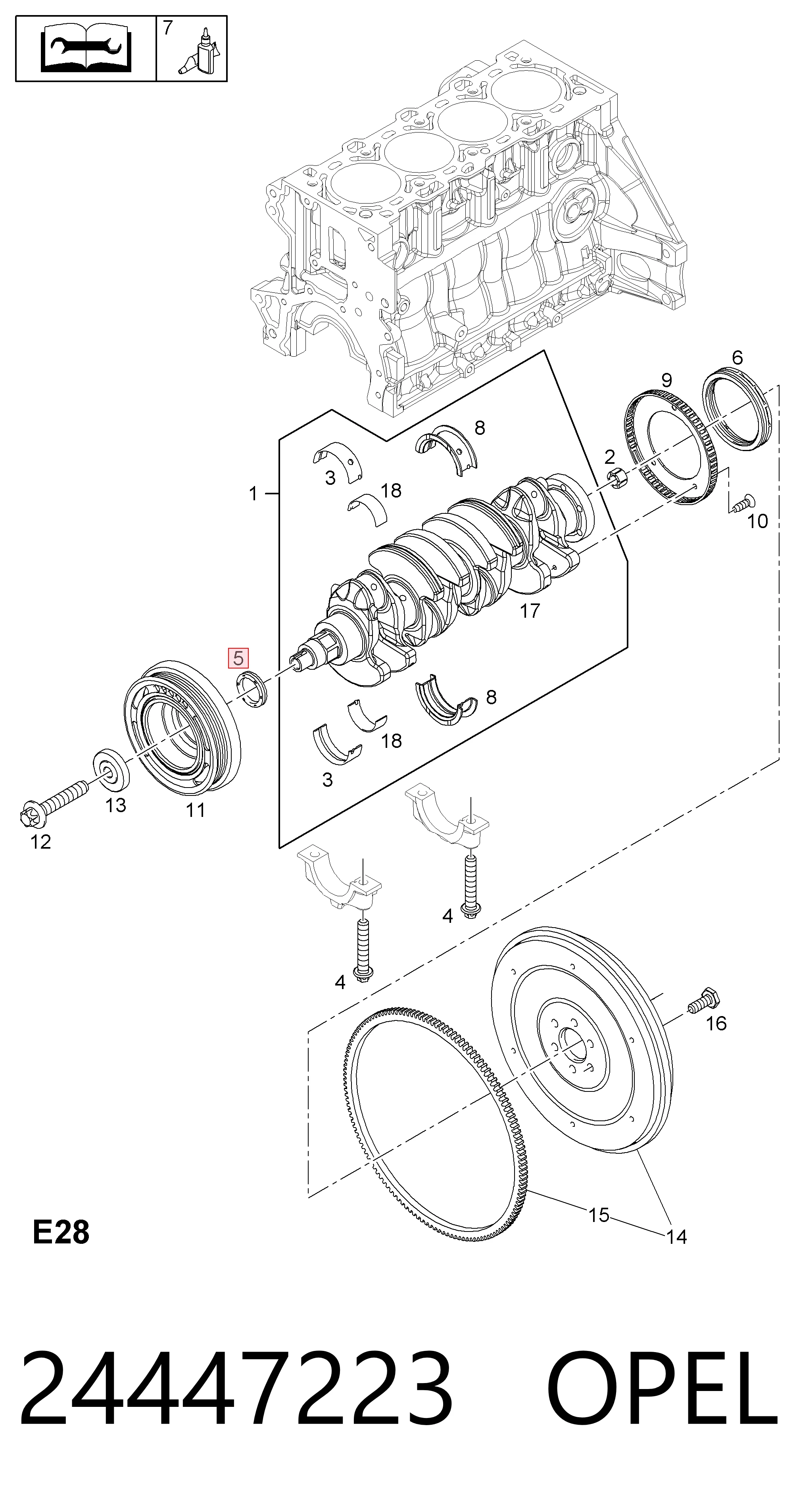 Uszczelniacz wału korbowego przedni Hyundai/Kia 24447223 cena, od 11,09 USD