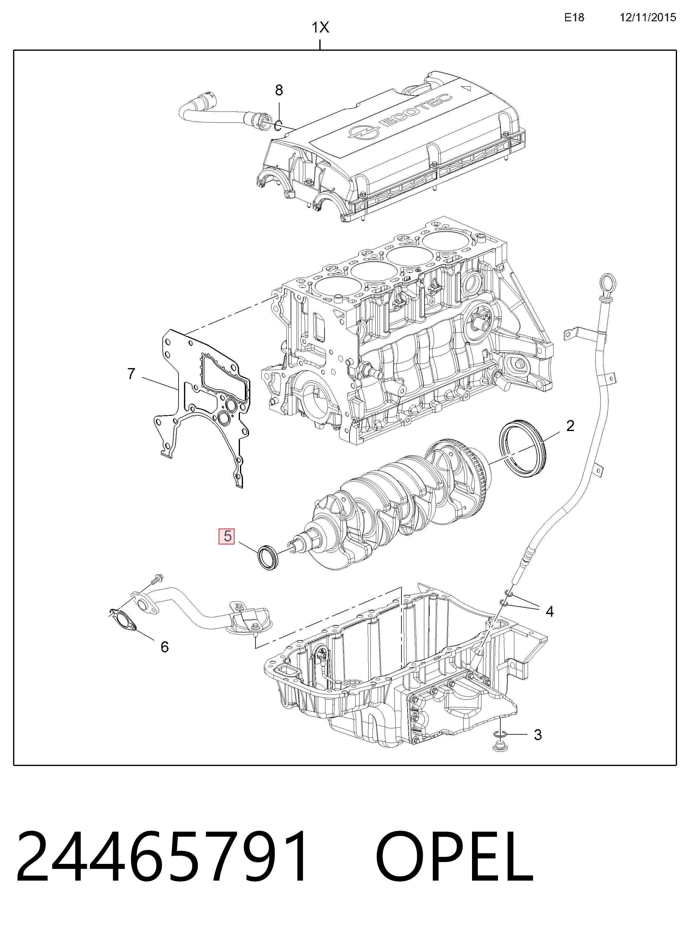 Uszczelniacz wału korbowego przedni Hyundai/Kia 24447223 cena, od 8,11 USD