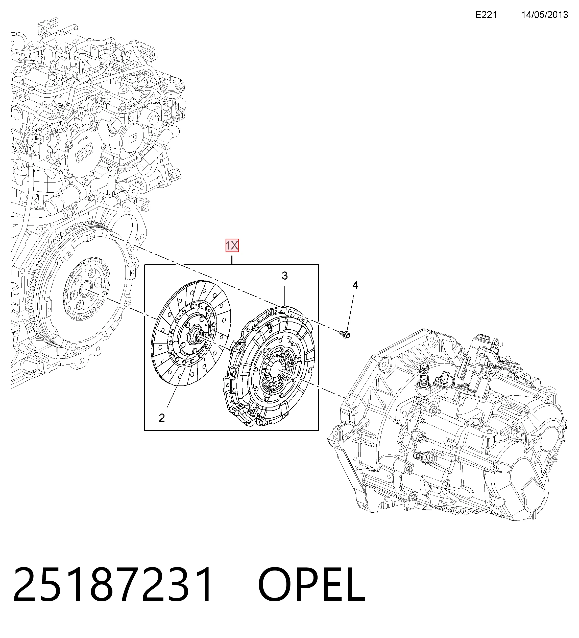 Zestaw sprzęgła (3 części) Chevrolet Captiva II SUV (C140) (2011 - 2026) cena, od 189,03 USD