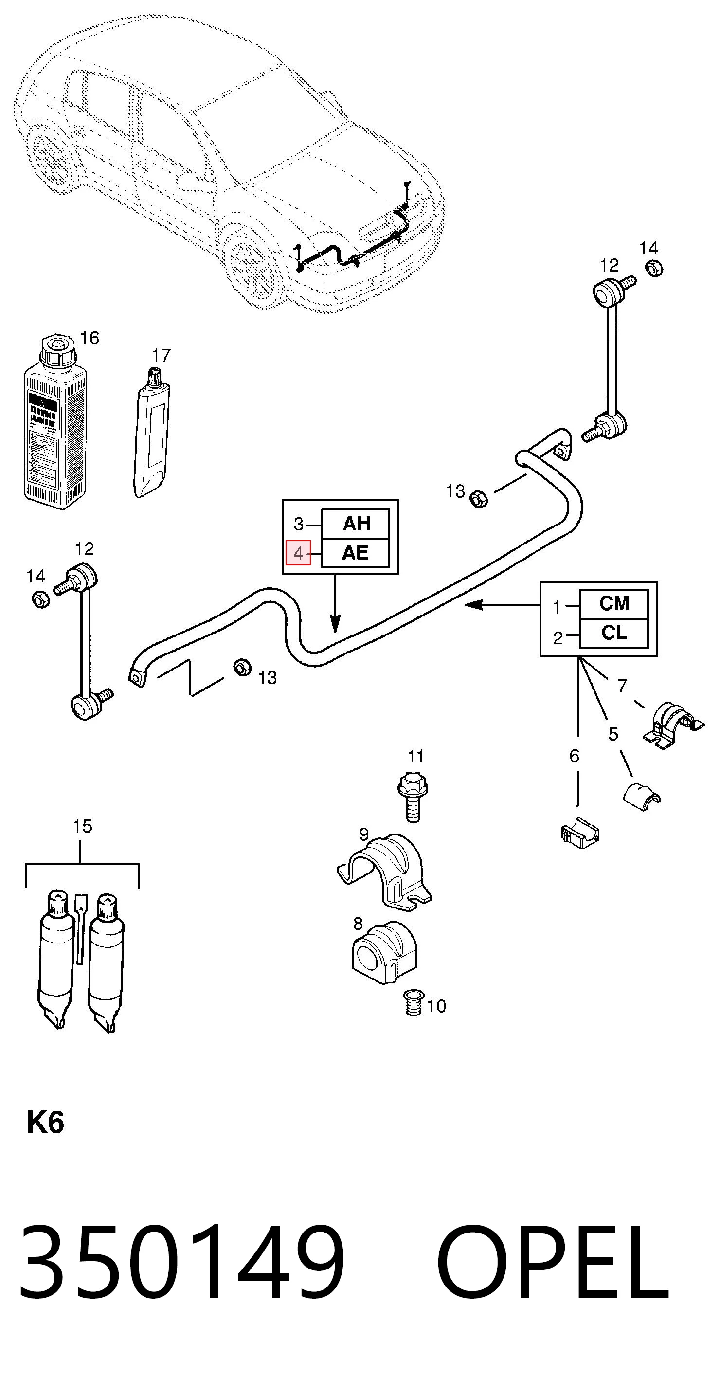 Stabilizator przedni do Opel Vectra C 