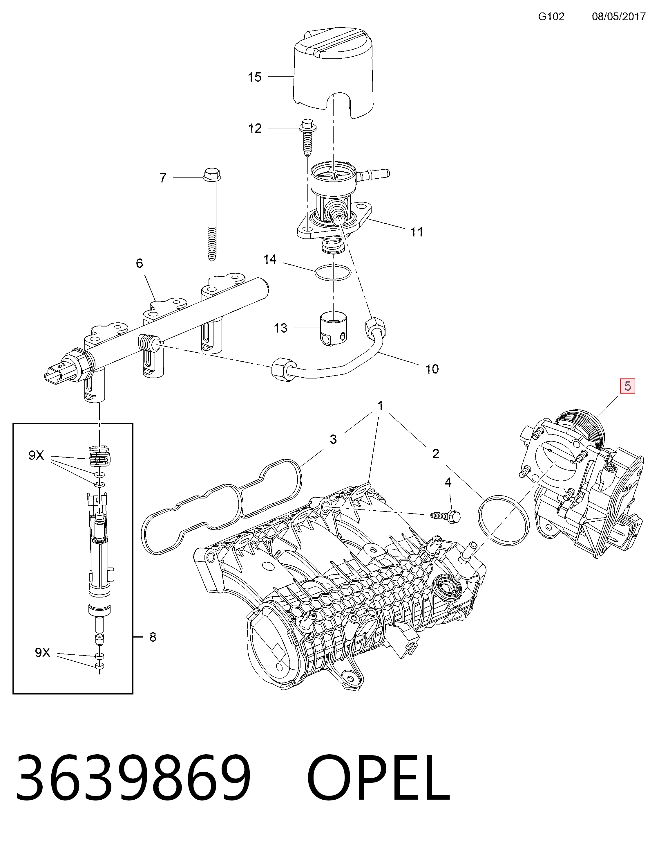 Przepustnica, komplet Opel Corsa F hatchback (P2JO) (2019 - 2026) cena, od 71,85 USD