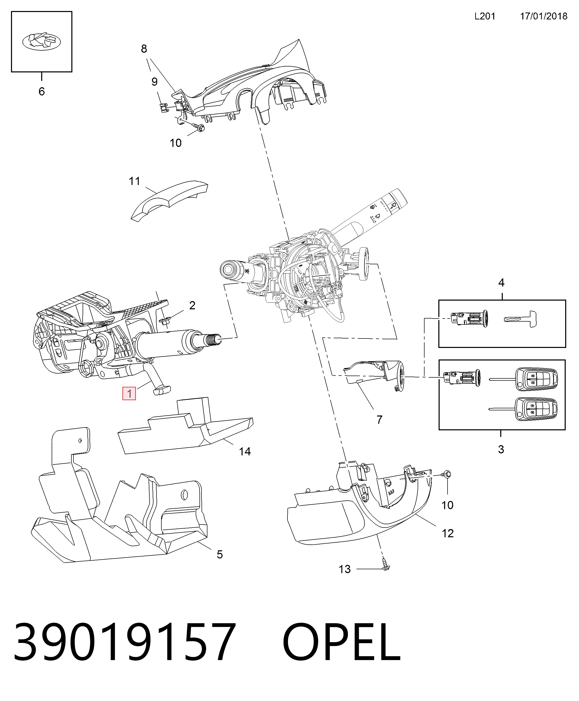 Do koszyka Kolumna (wał) kierownicza (kierownicy) Opel Astra J Sports Tourer P10