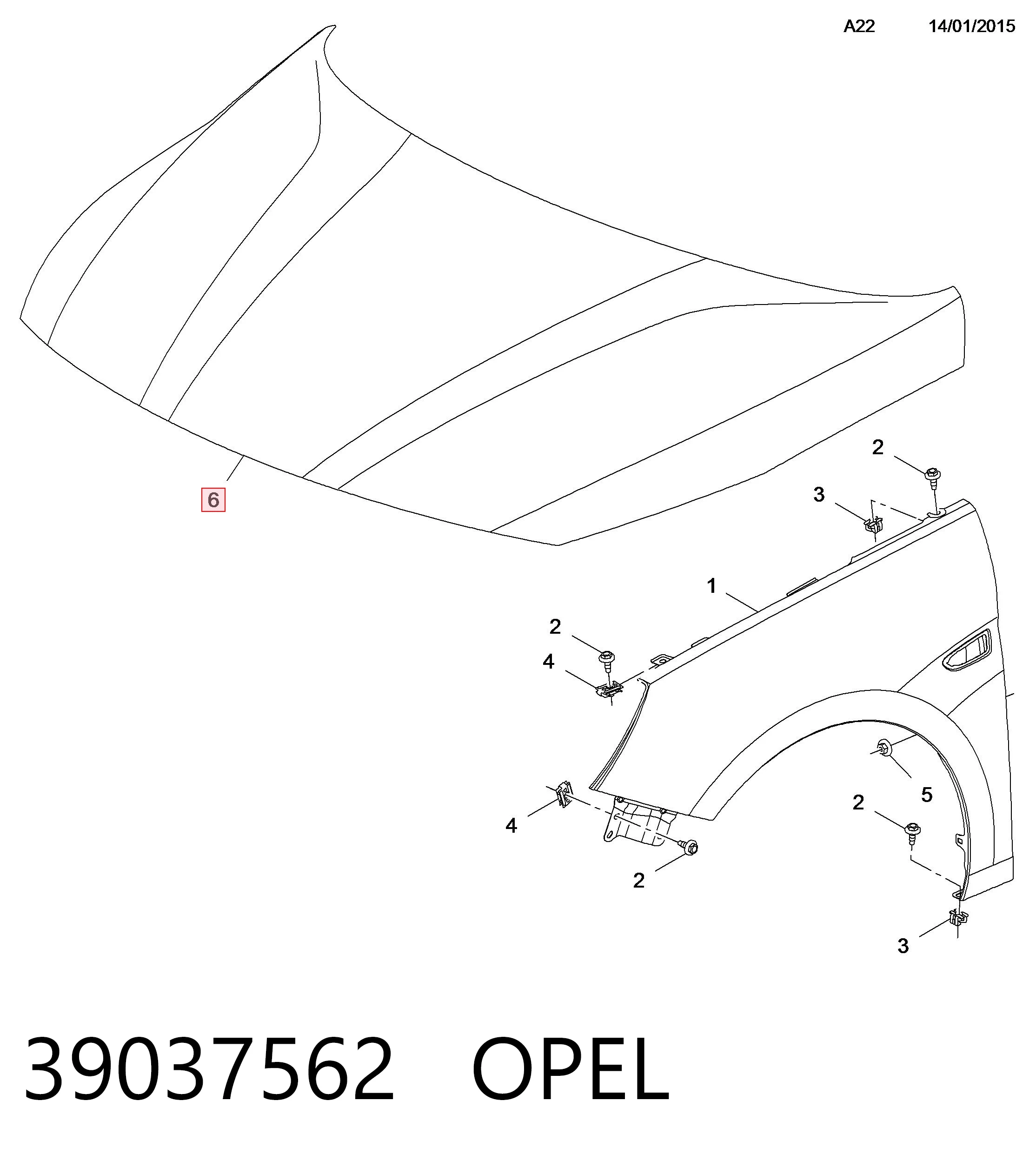 Maska silnika do Opel Astra K 