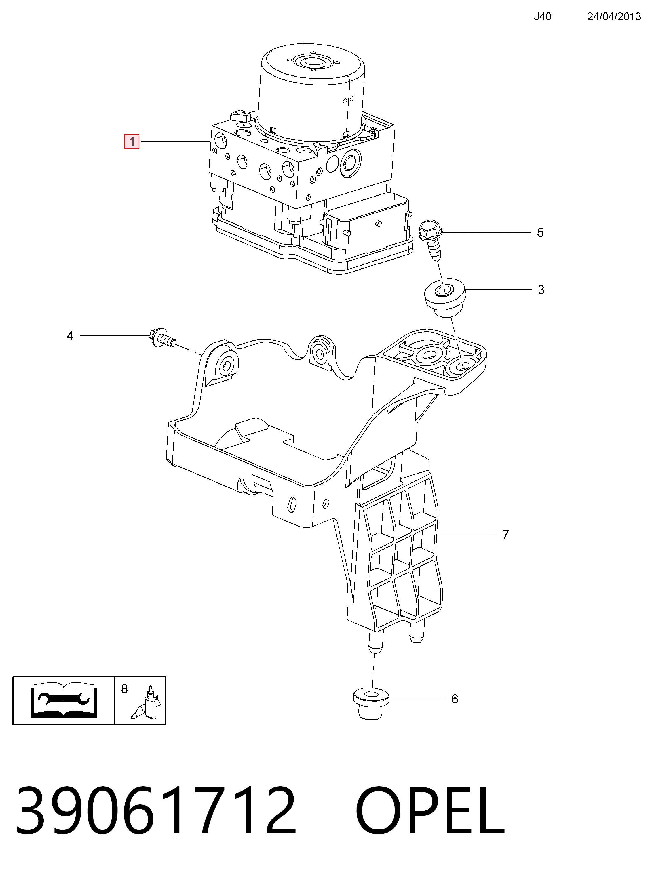 Sterownik ABS  hydrauliczny do Opel Zafira C P12