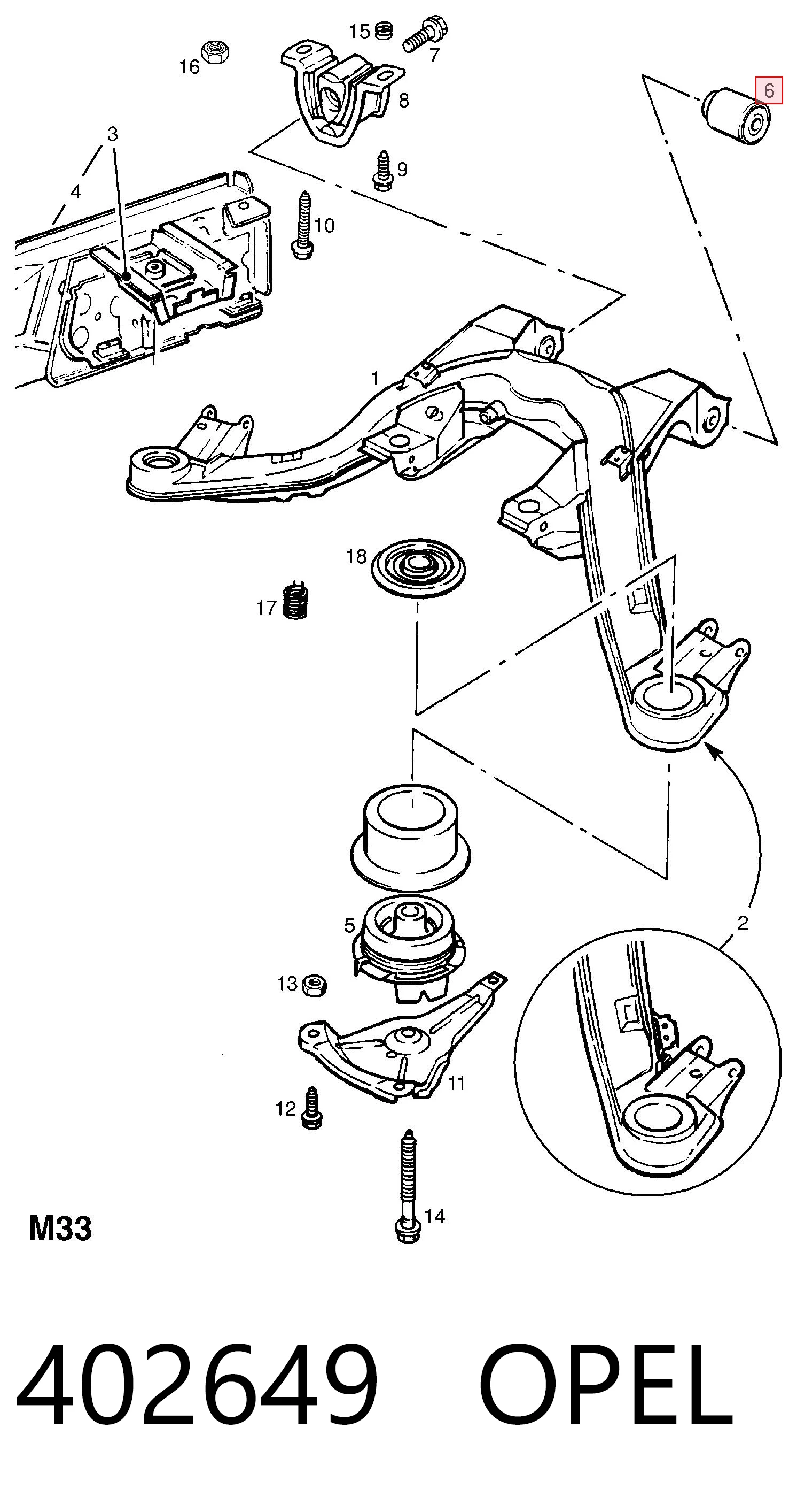 90447157 General Motors Silentblock tylnej belki