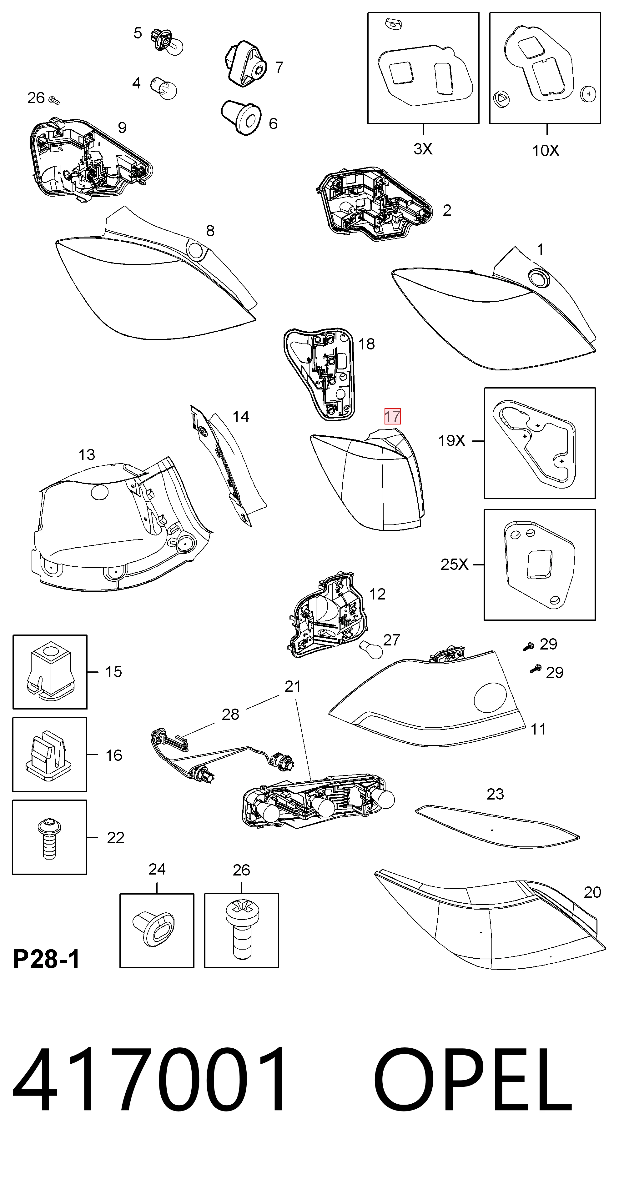  Lampa zespolona tylna lewa Opel Astra 