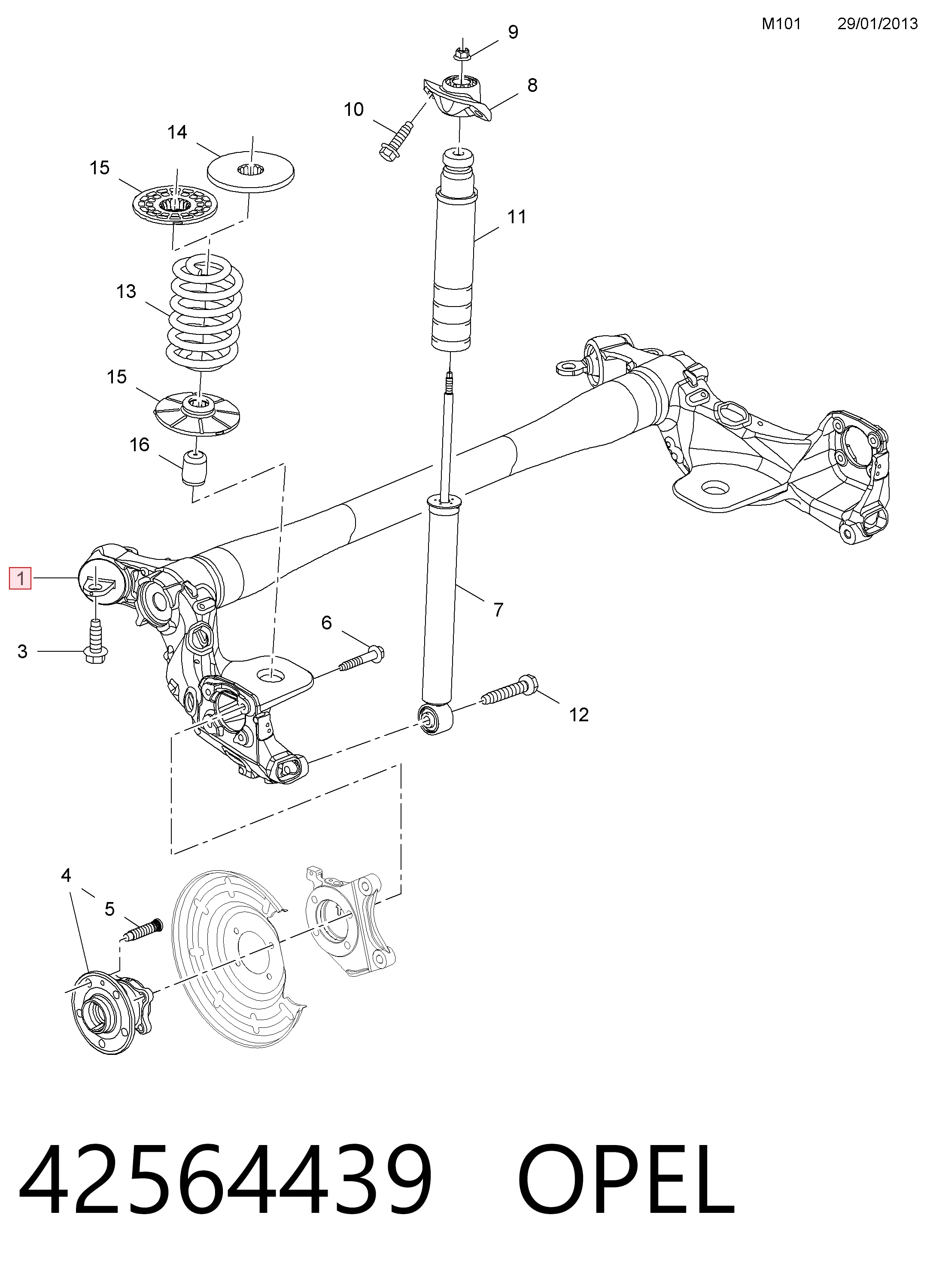 Korpus osi tylnej Peugeot/Citroen 95325751 cena, od 75,27 USD