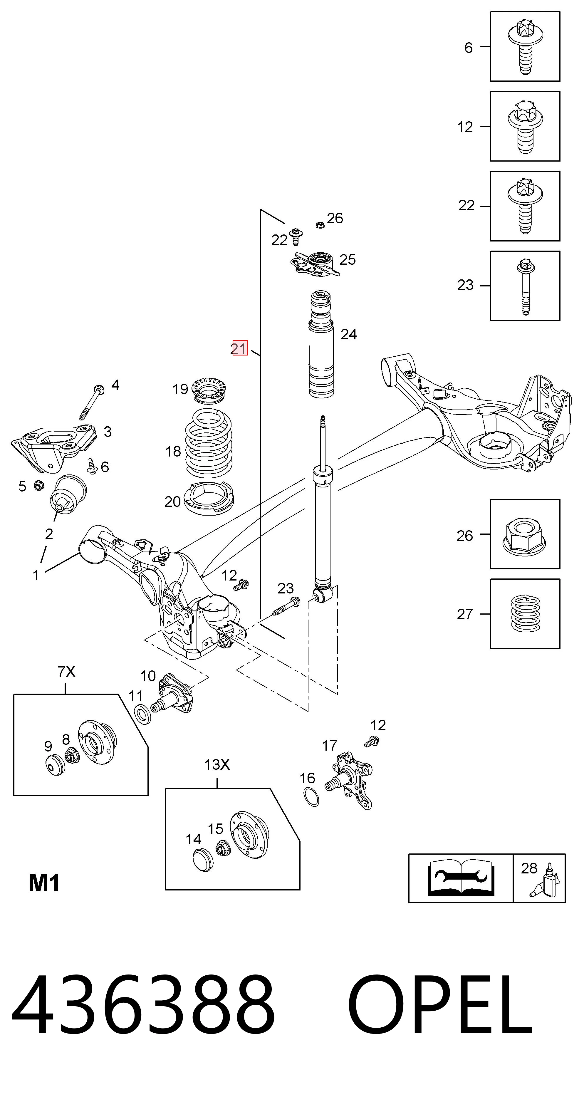 Amortyzator tylny General Motors 93184267