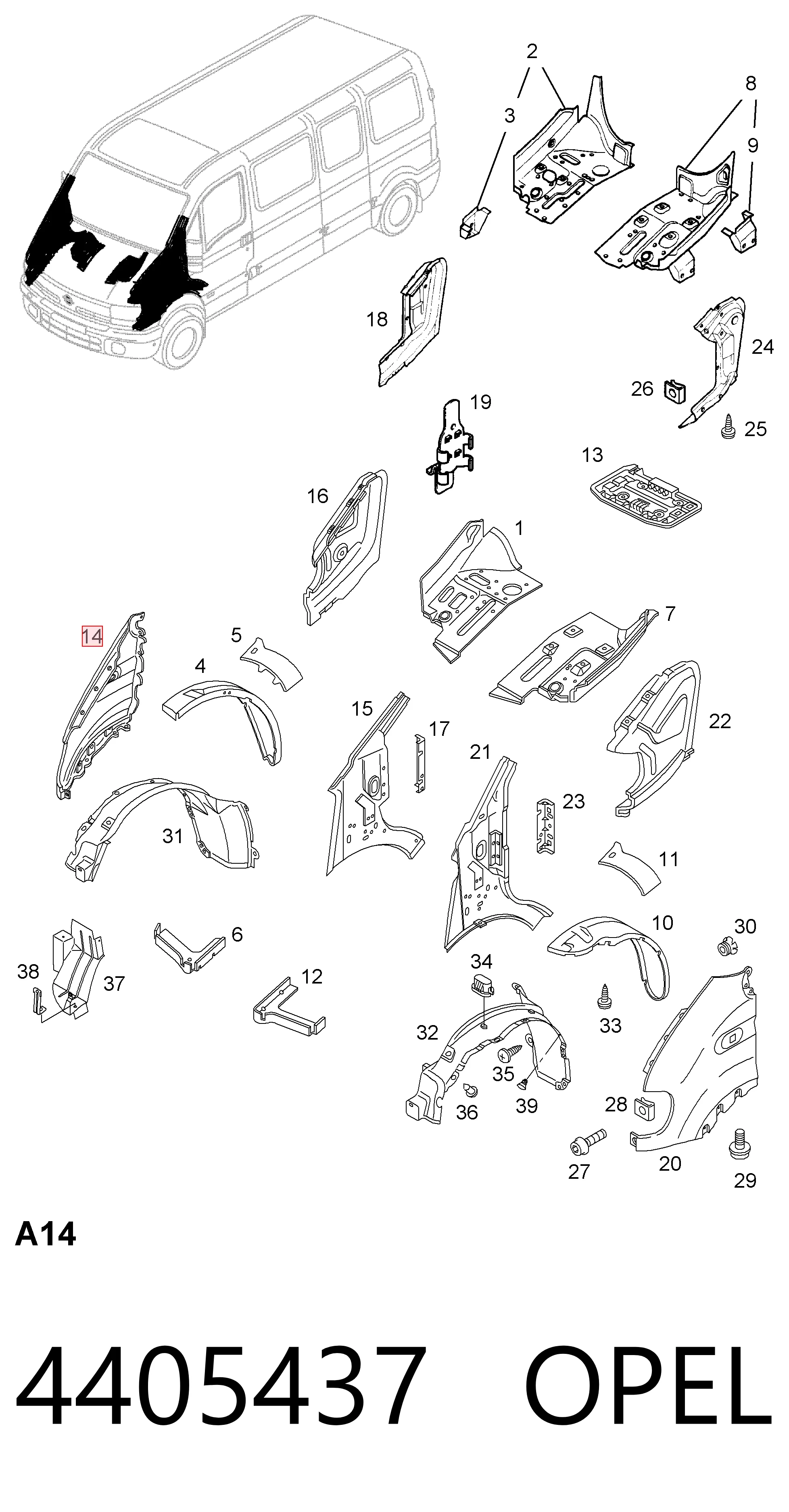 Błotnik przedni prawy do Renault Master II HD, FD