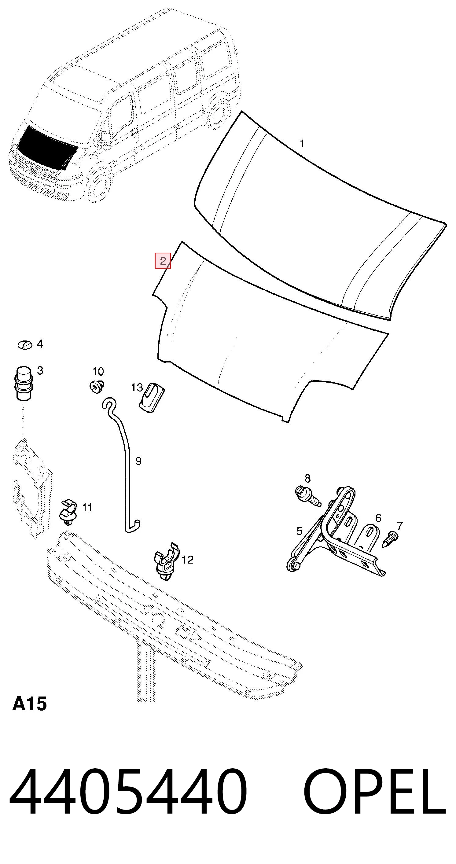 Maska silnika do Opel Movano A F9