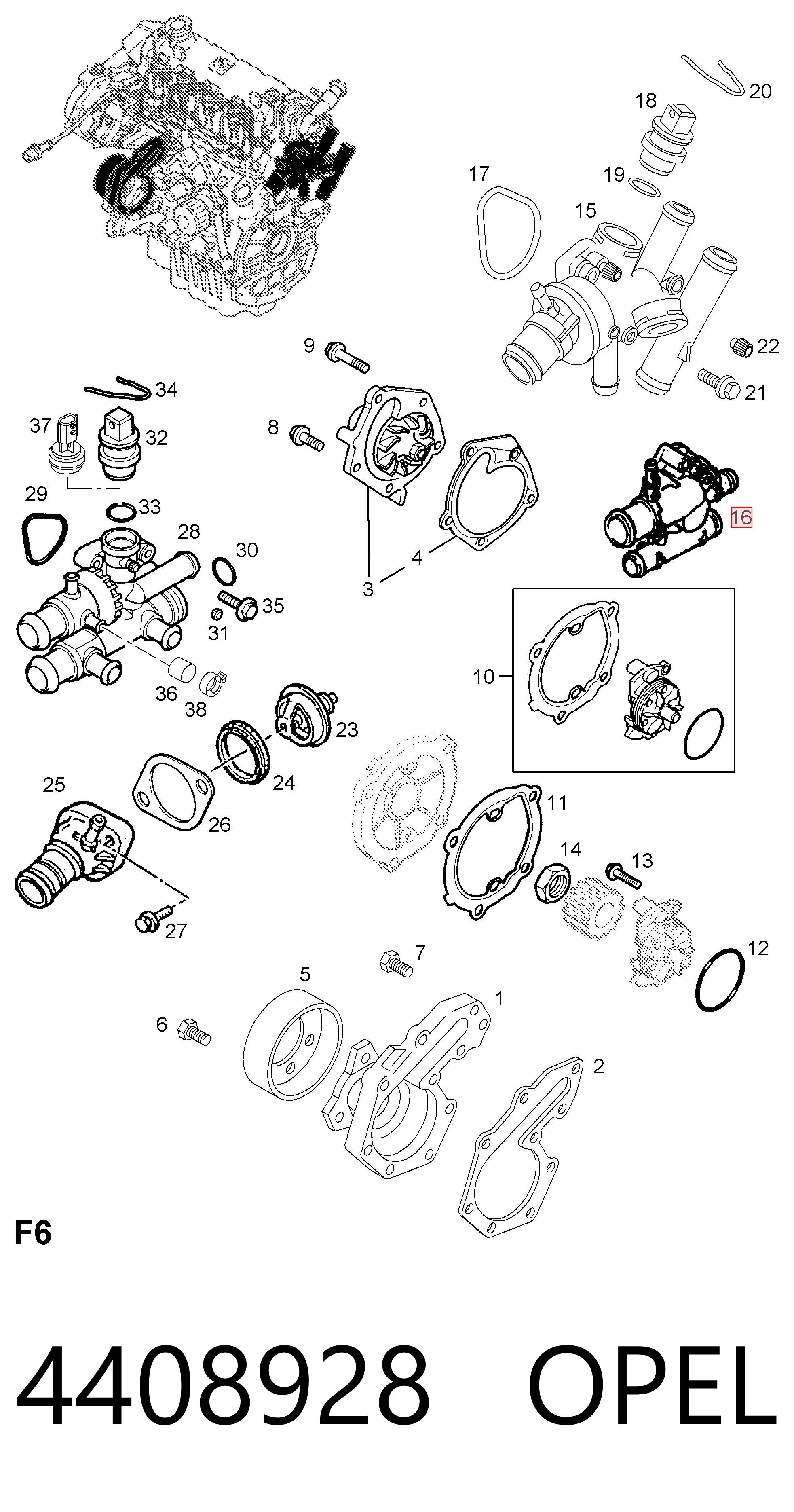 4408928 Opel Termostat