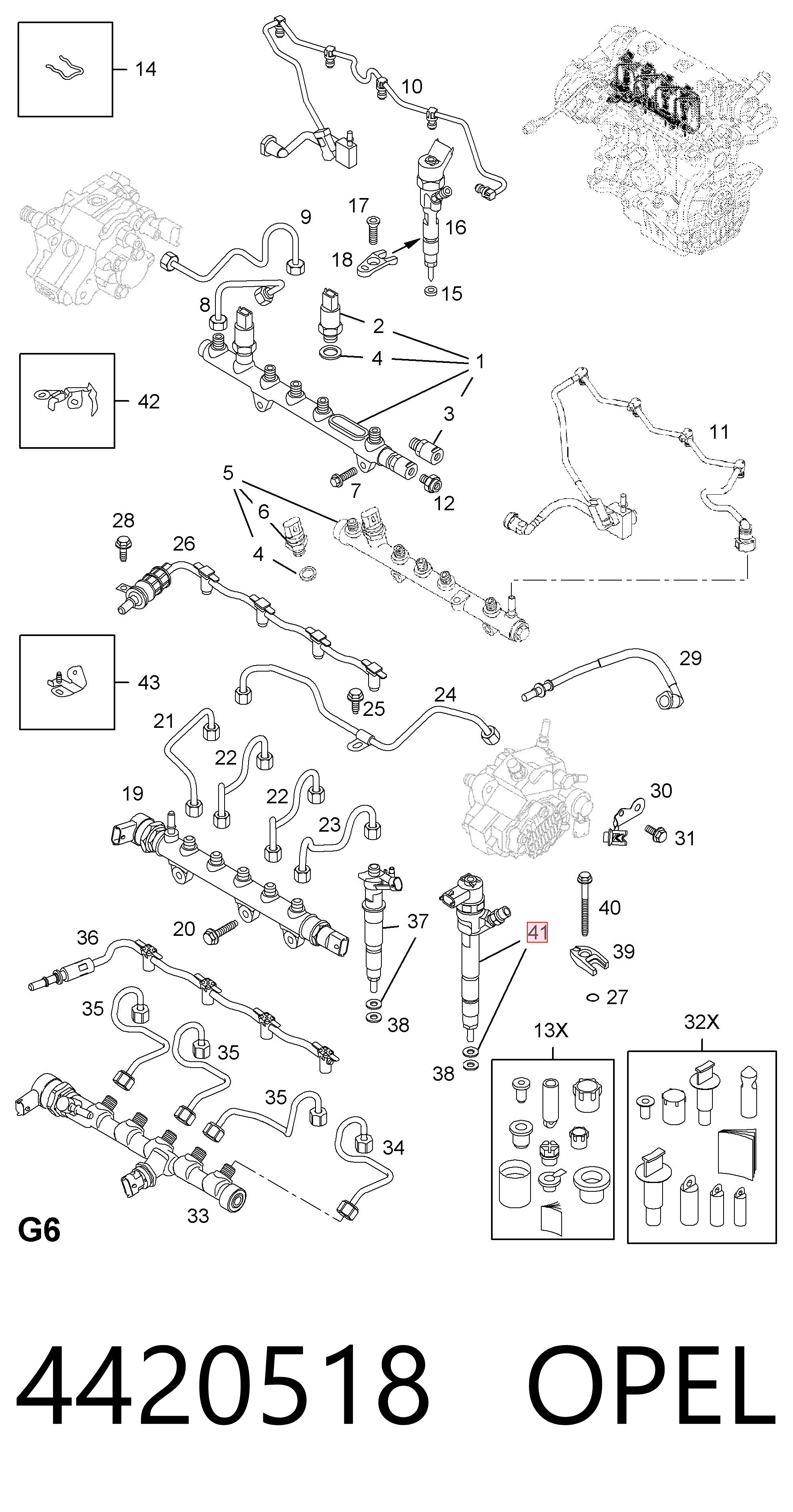 4420518 Opel Wtryskiwacz paliwa