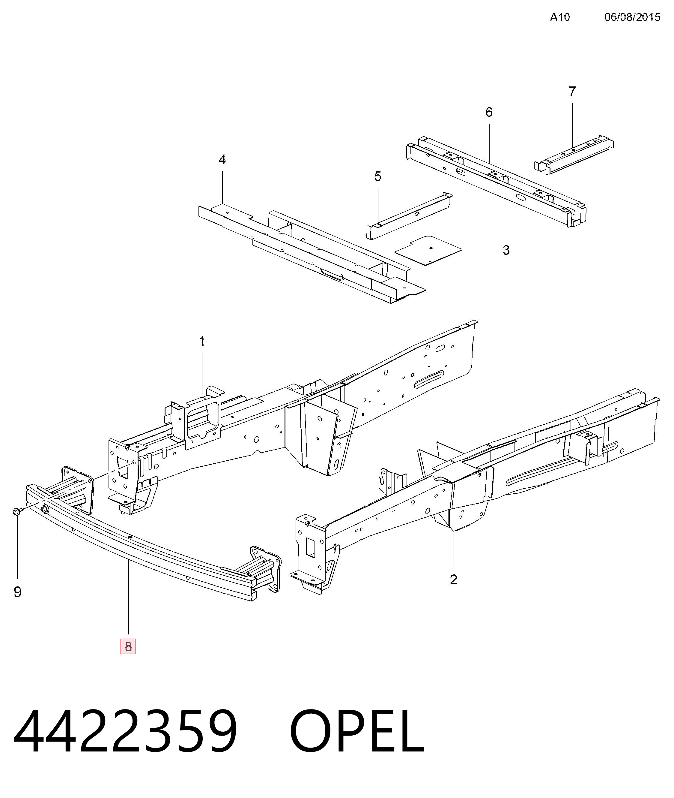 Wzmocnienie zderzaka przedniego Renault Trafic III awangarda (2014 - 2026) cena, od 171,76 USD