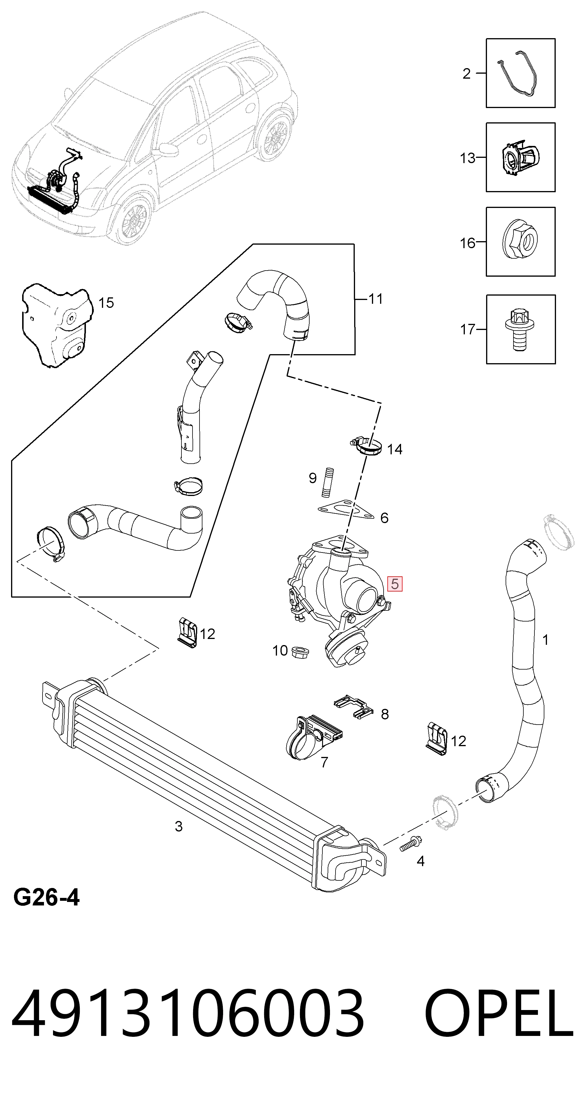 4913106003 Opel Turbina