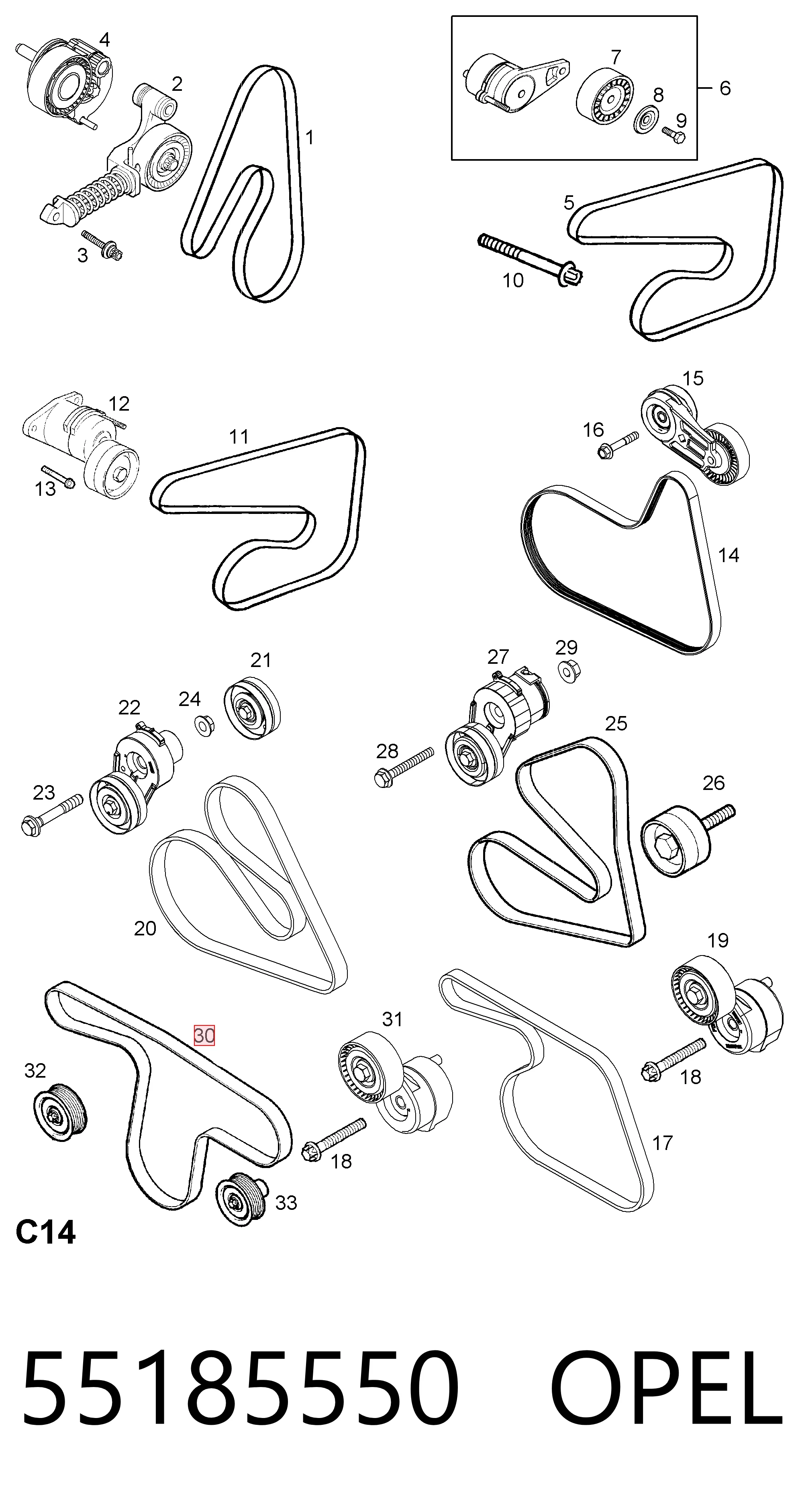 0149976492 Mercedes Pas napędowy mechanizmów
