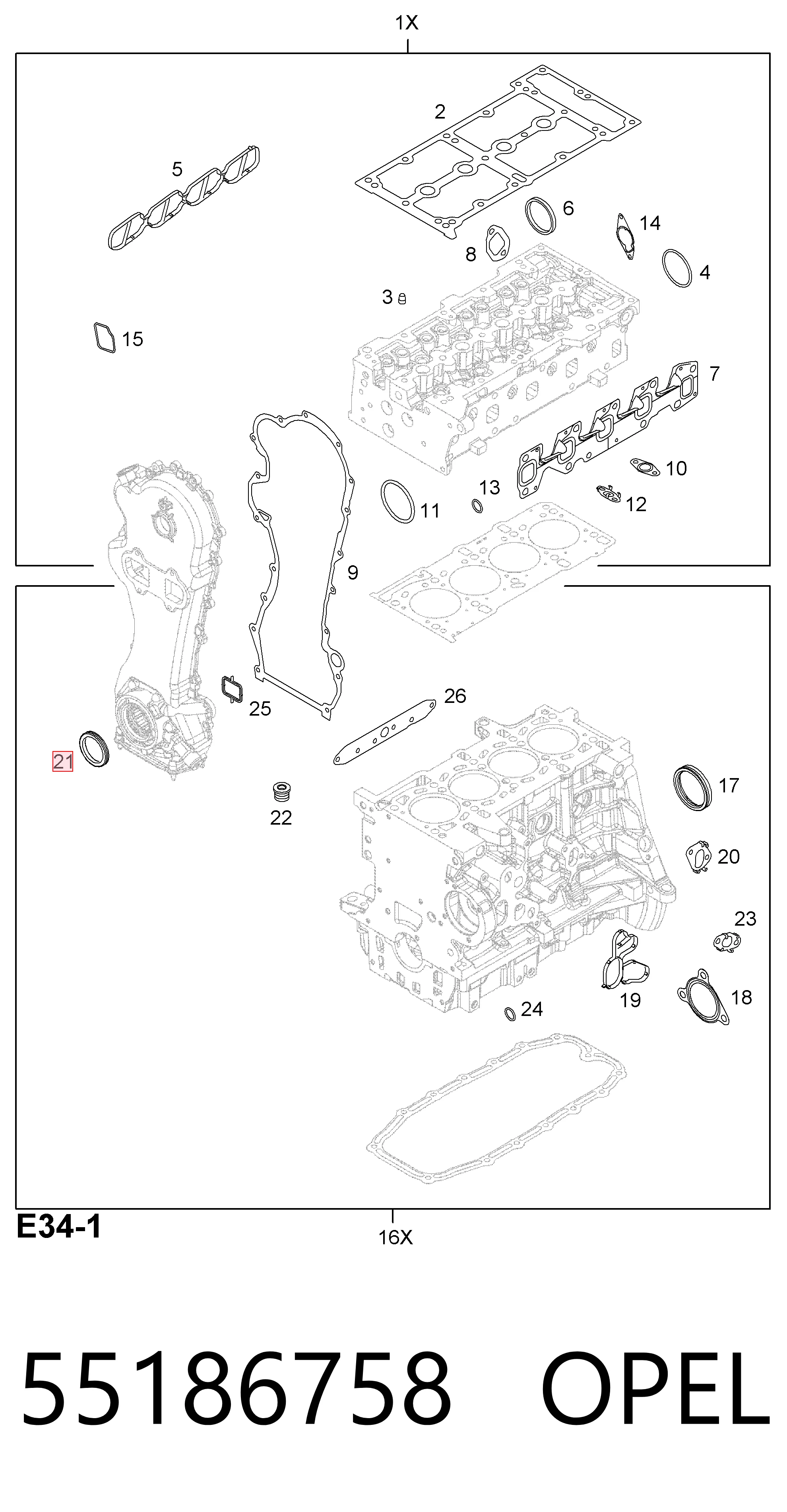 Uszczelniacz wału korbowego przedni A0229972947 Mercedes