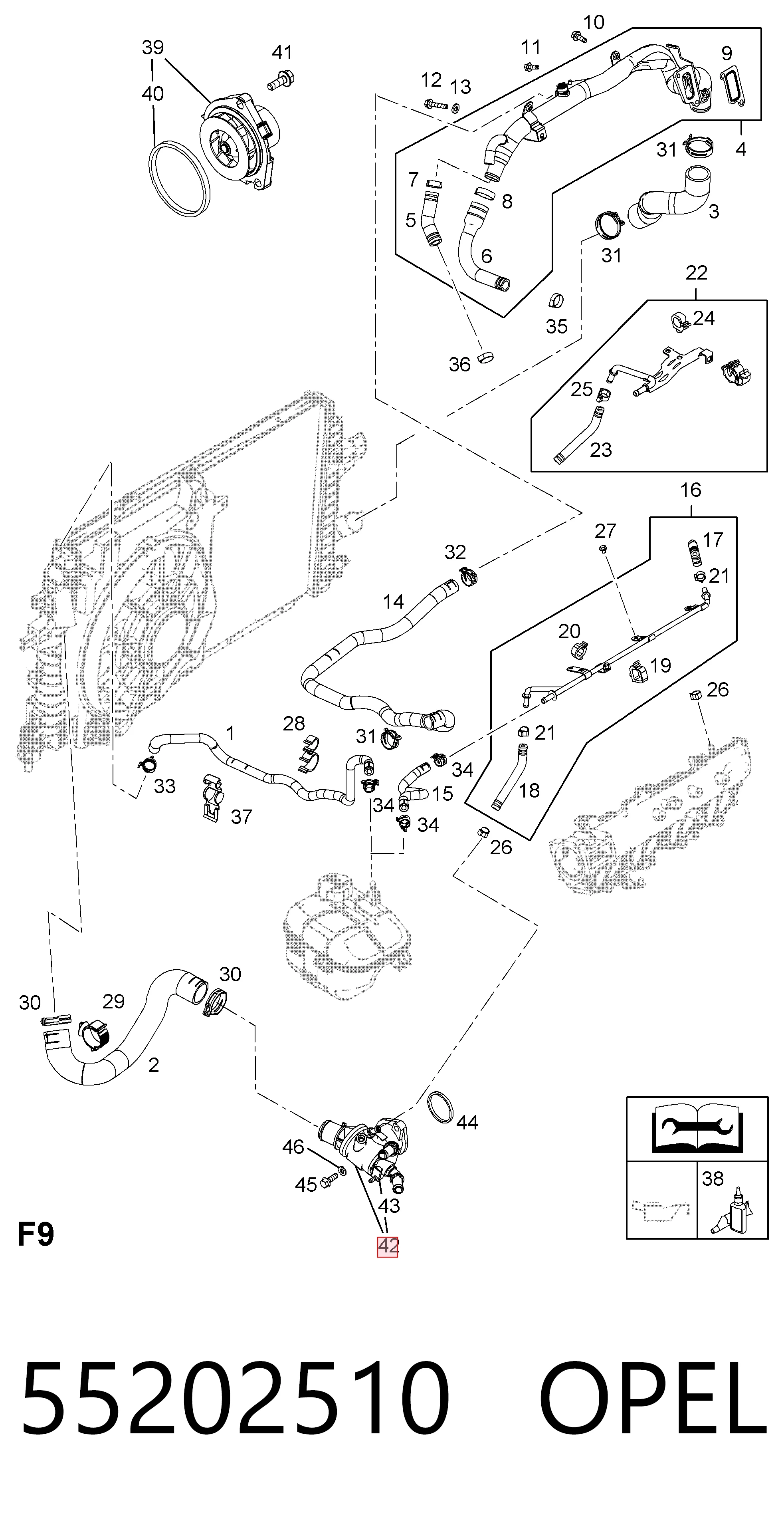 55202510 Opel Termostat
