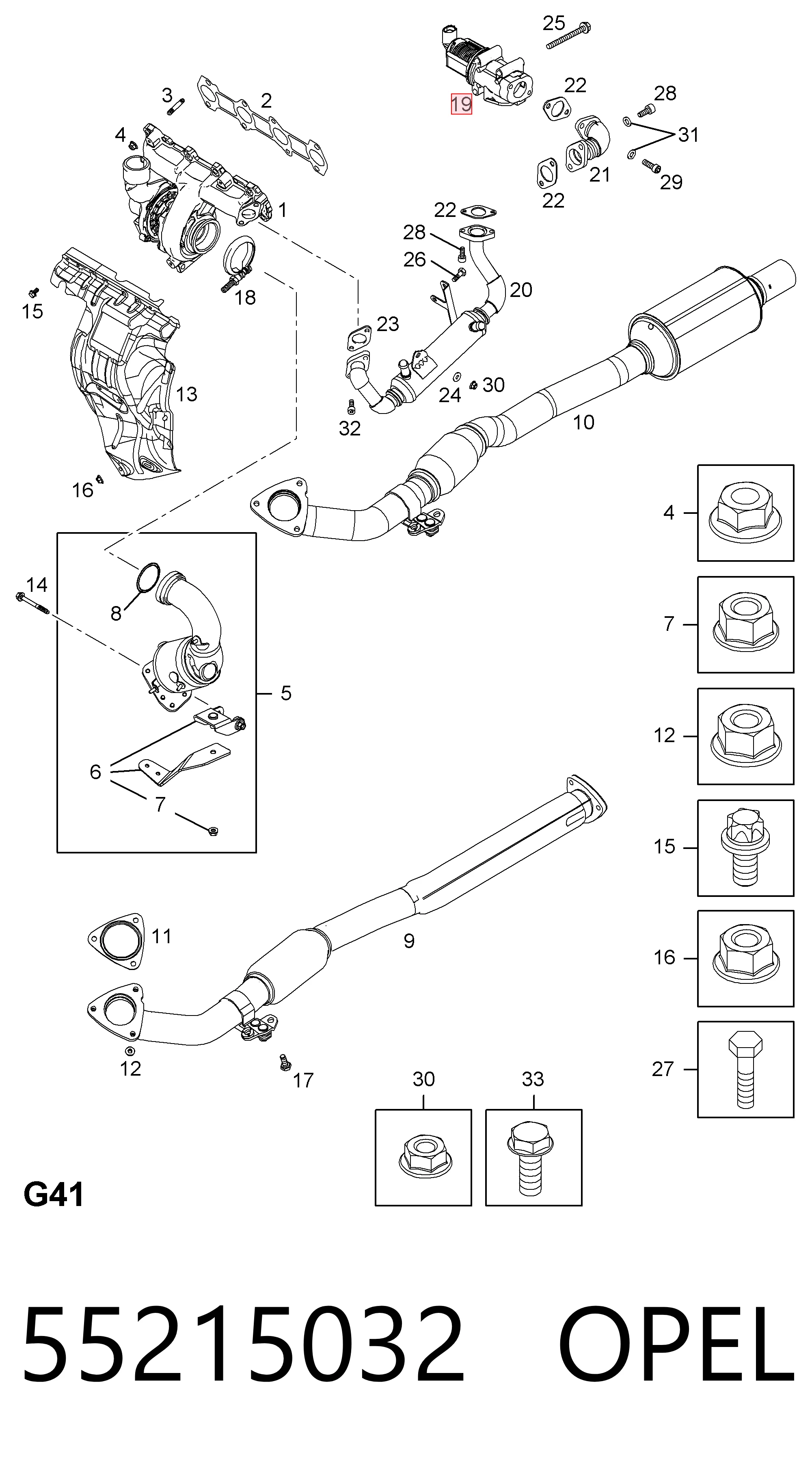 55215032 Opel Zawór recyrkulacji spalin EGR