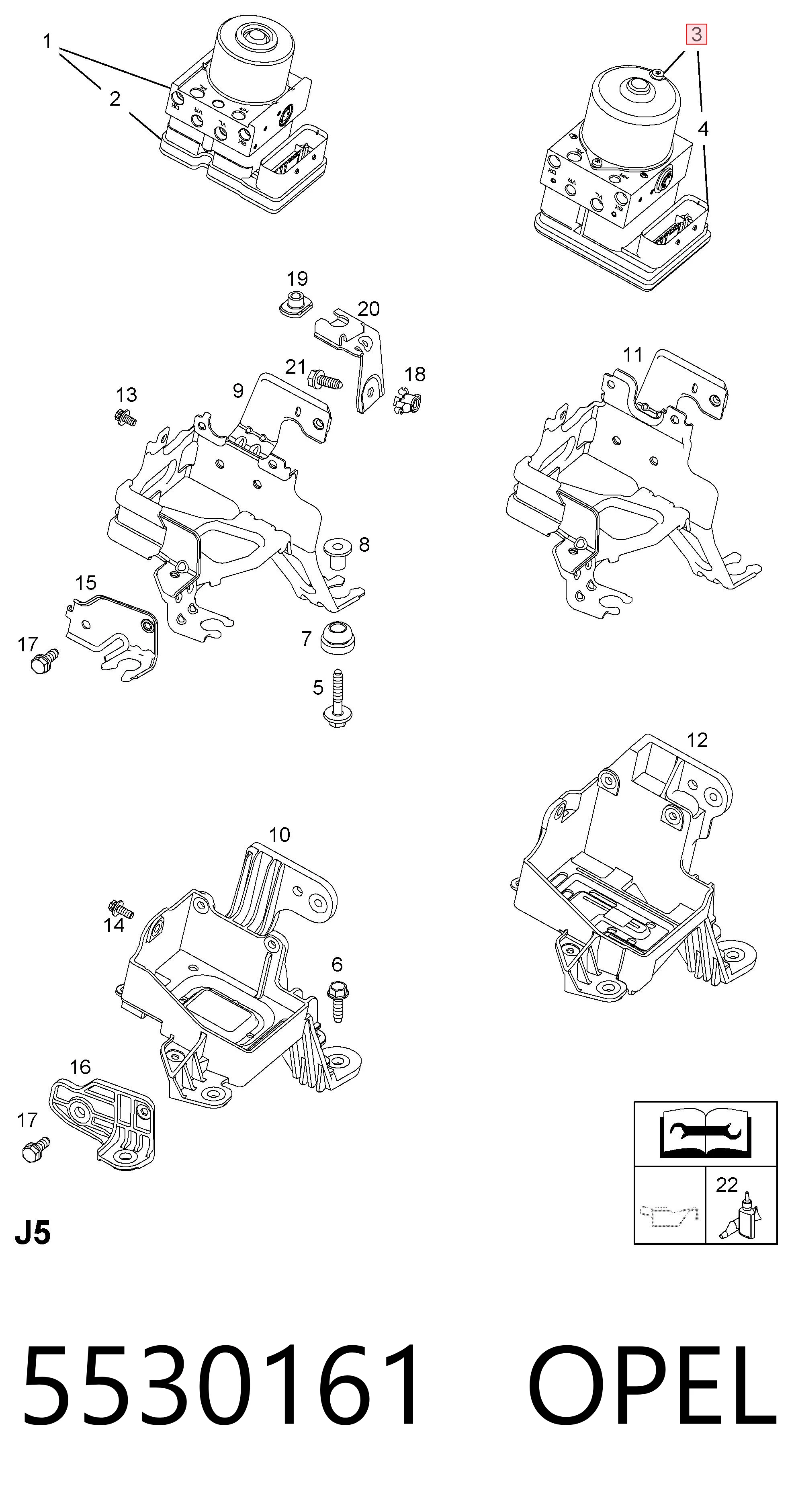 Sterownik ABS  hydrauliczny Opel Zafira B minivan (A05) (2005 - 2011) cena, od 57,99 USD