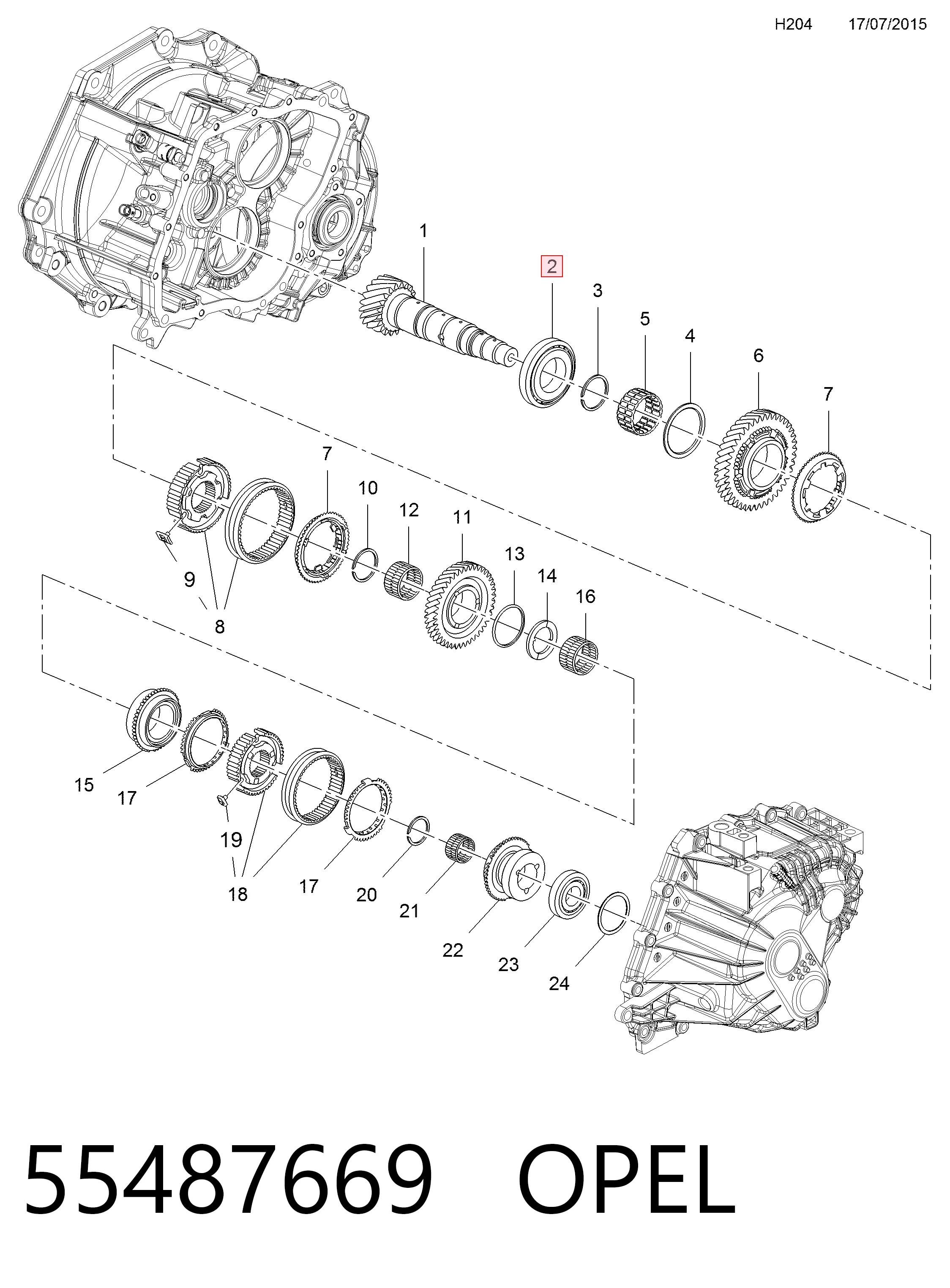 Łożysko skrzyni biegów General Motors 55567508 cena, od 30,87 USD