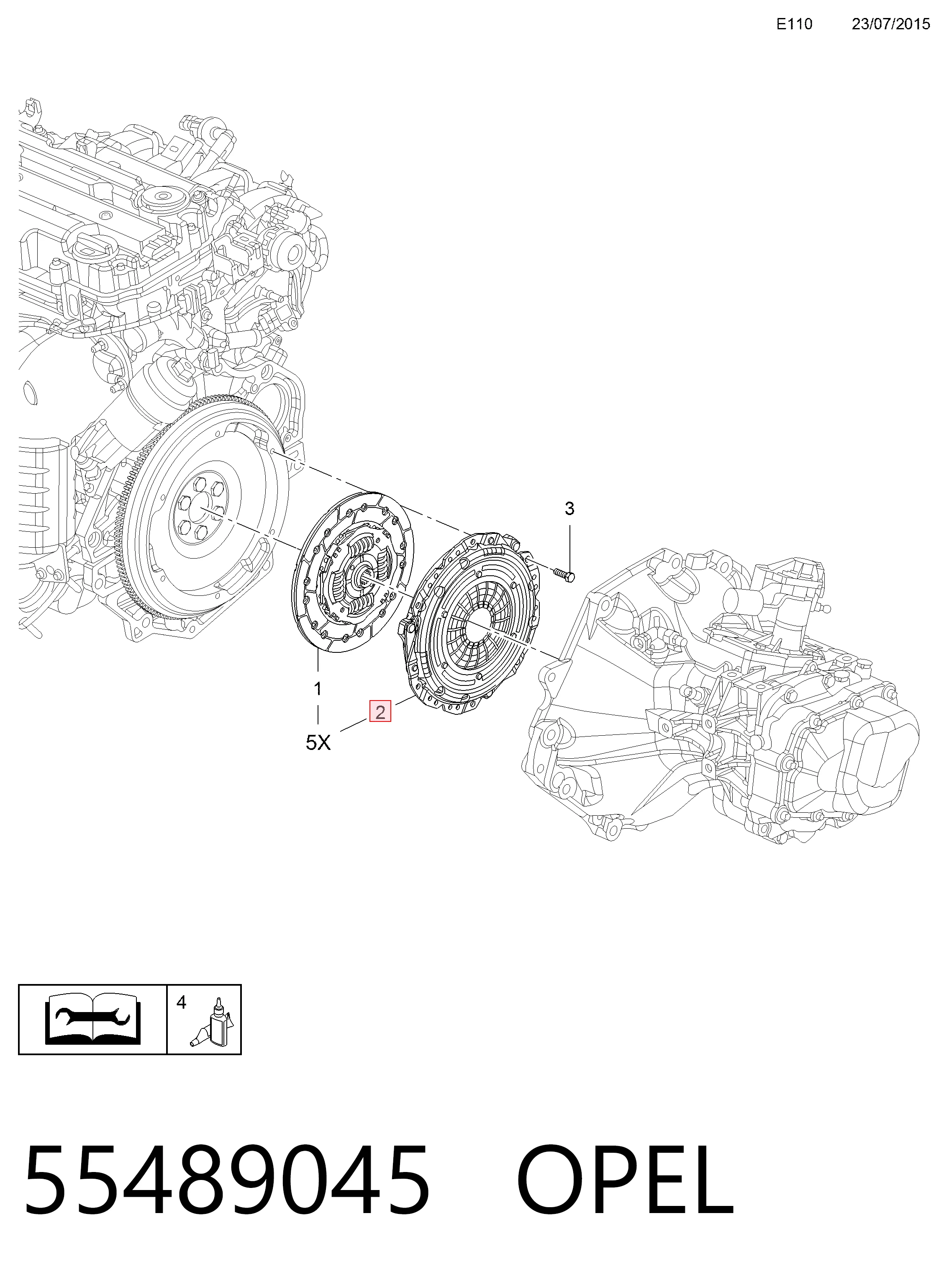 Docisk sprzęgła Opel Meriva B minivan (2010 - 2017) cena, od 57,84 USD