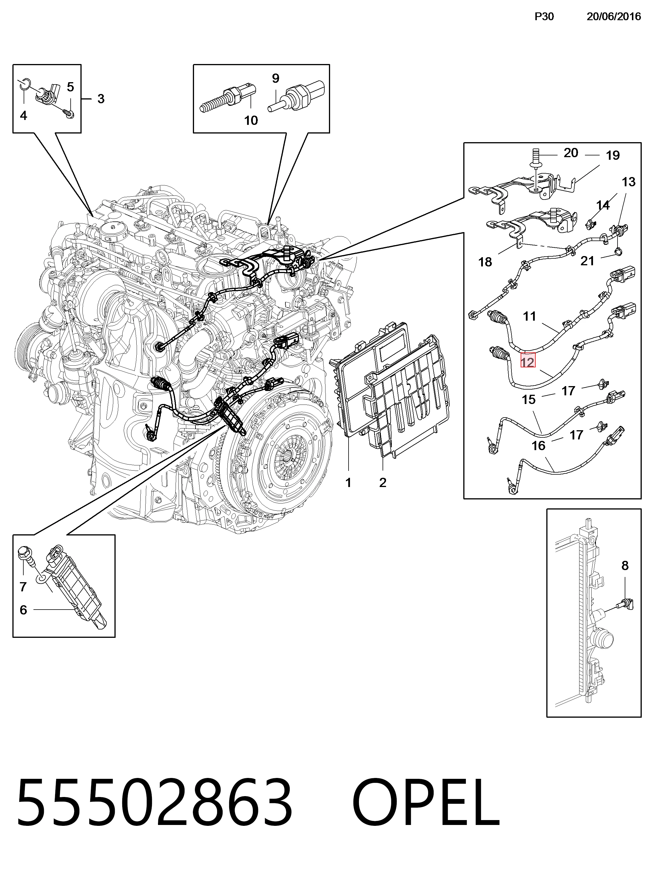 Sonda lambda, czujnik tlenu Opel Astra K kombi (2015 - 2022) cena, od 78,32 USD