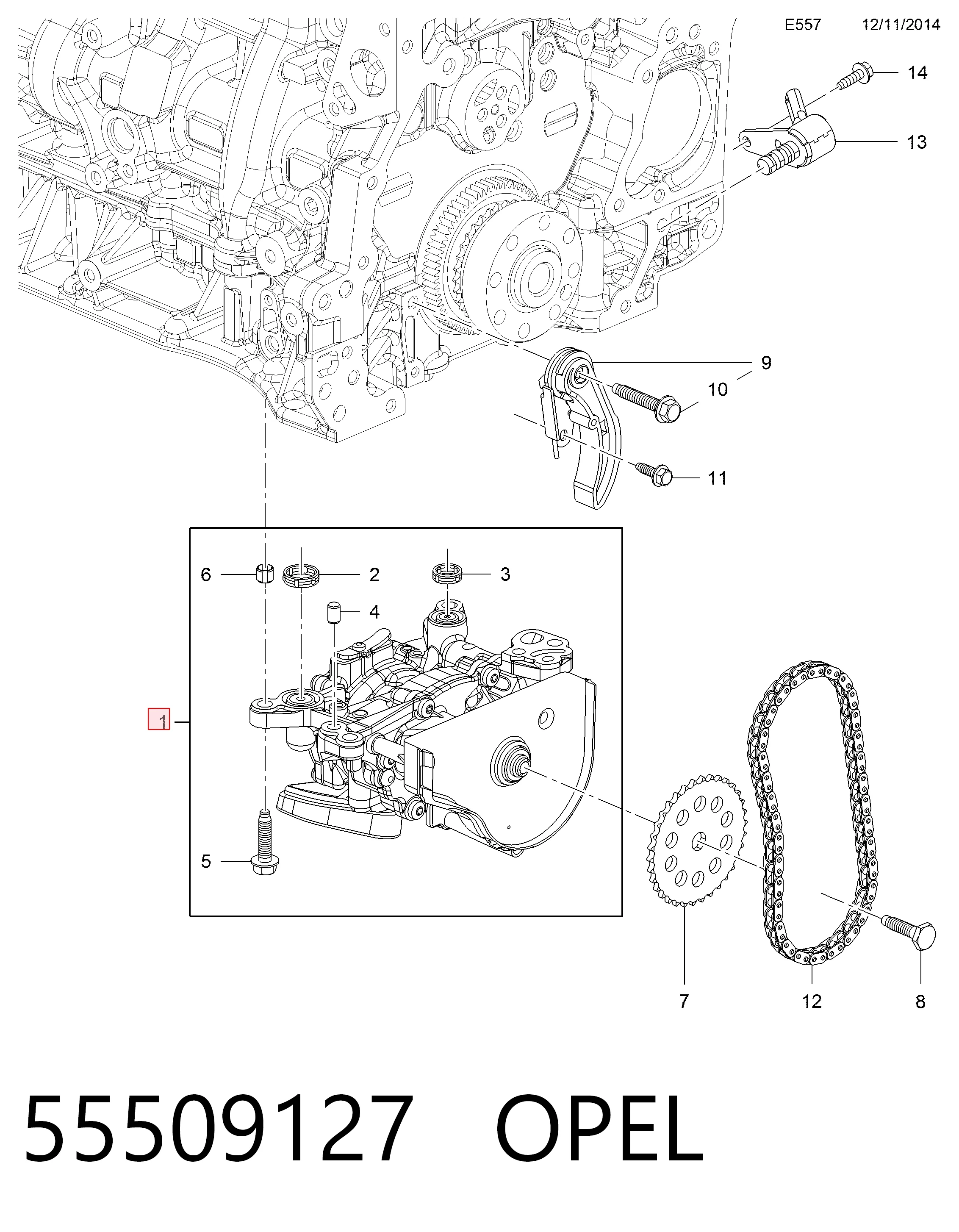 55509127 Opel Pompa oleju