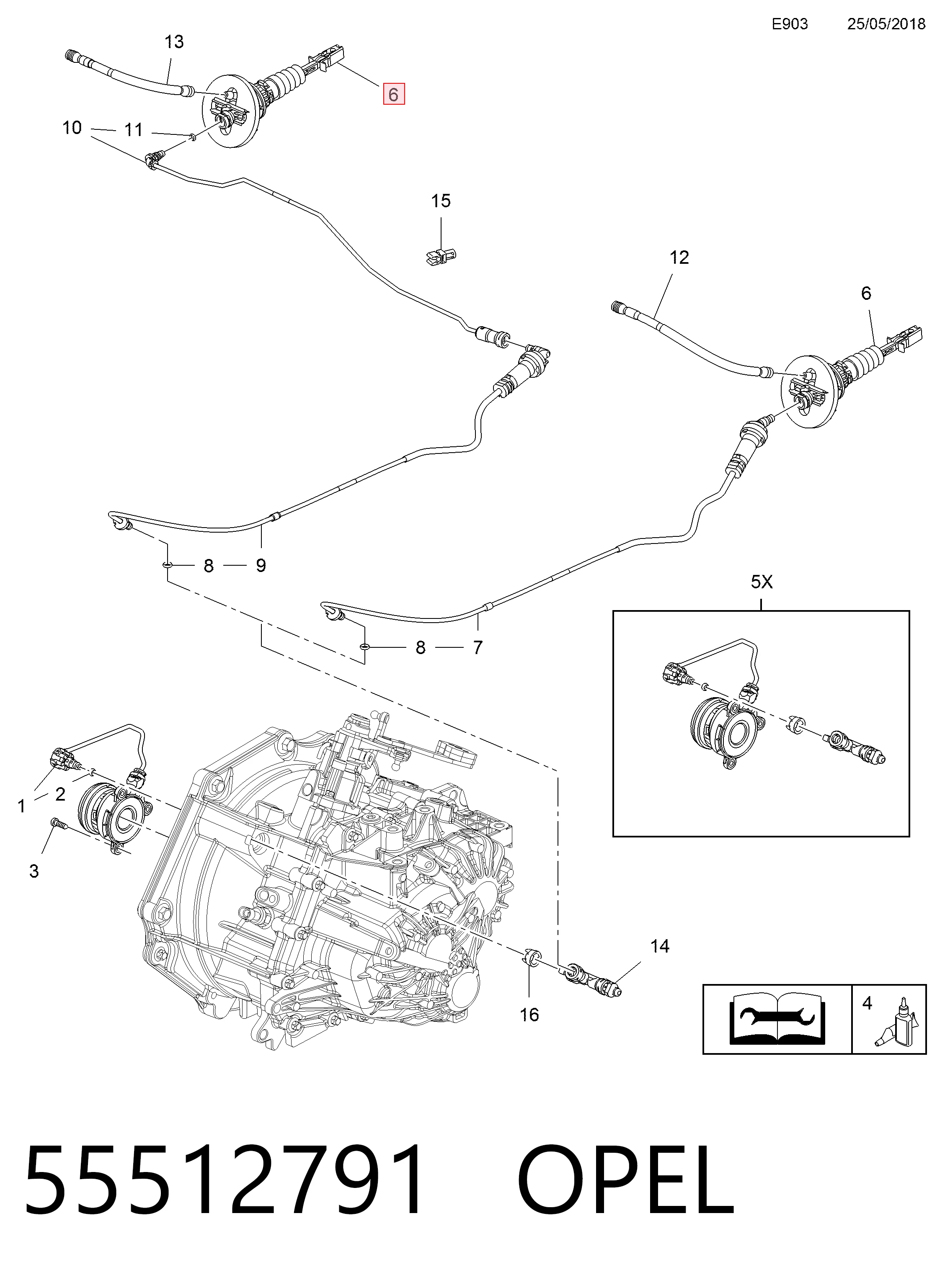 55512791 Opel Cylinder sprzęgła główny
