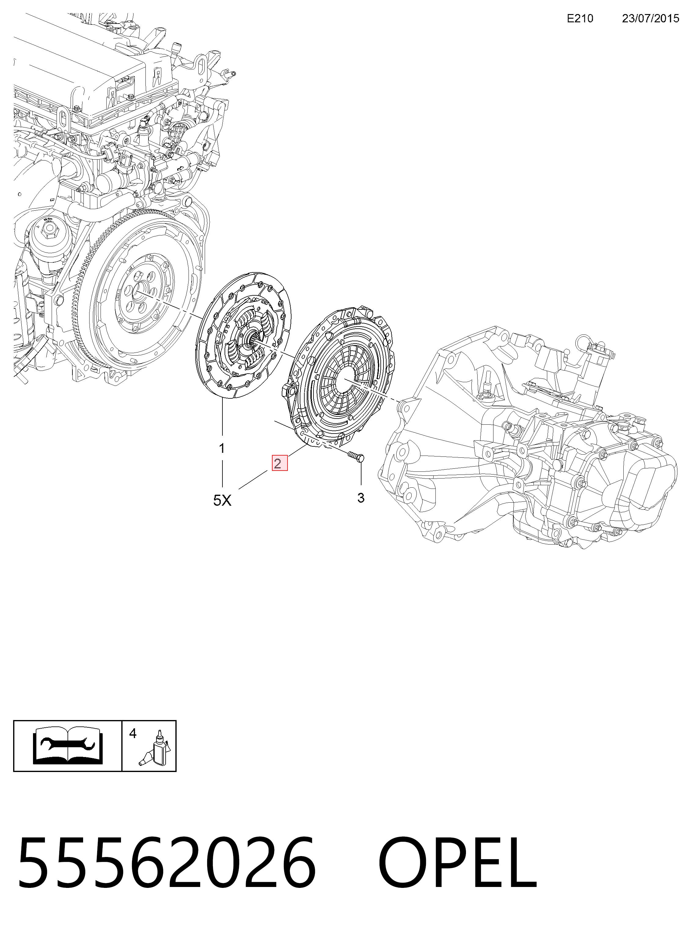 Docisk sprzęgła do Opel Astra J Sports Tourer P10