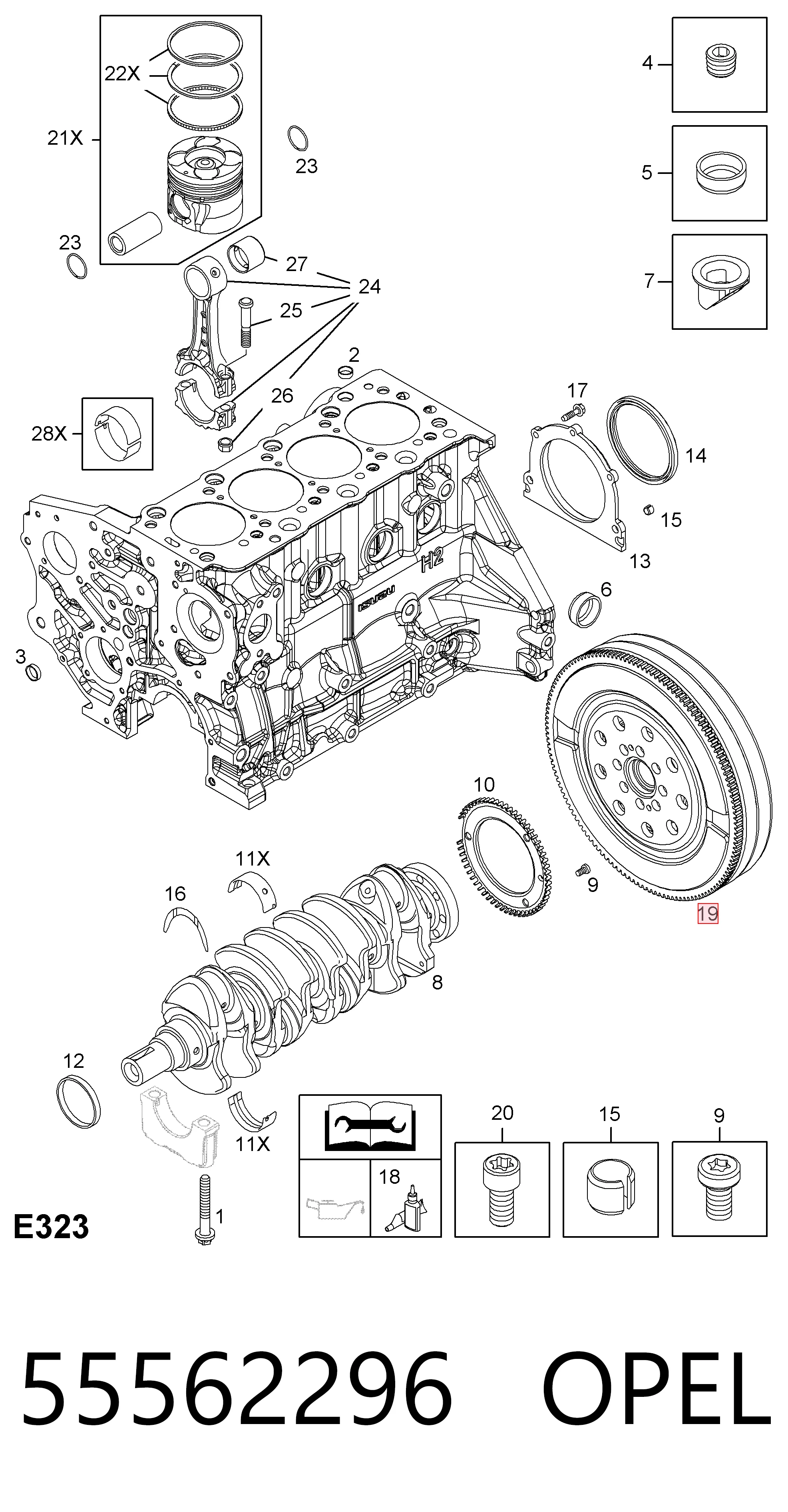 Koło zamachowe silnika General Motors 55562296 cena, od 571,25 USD
