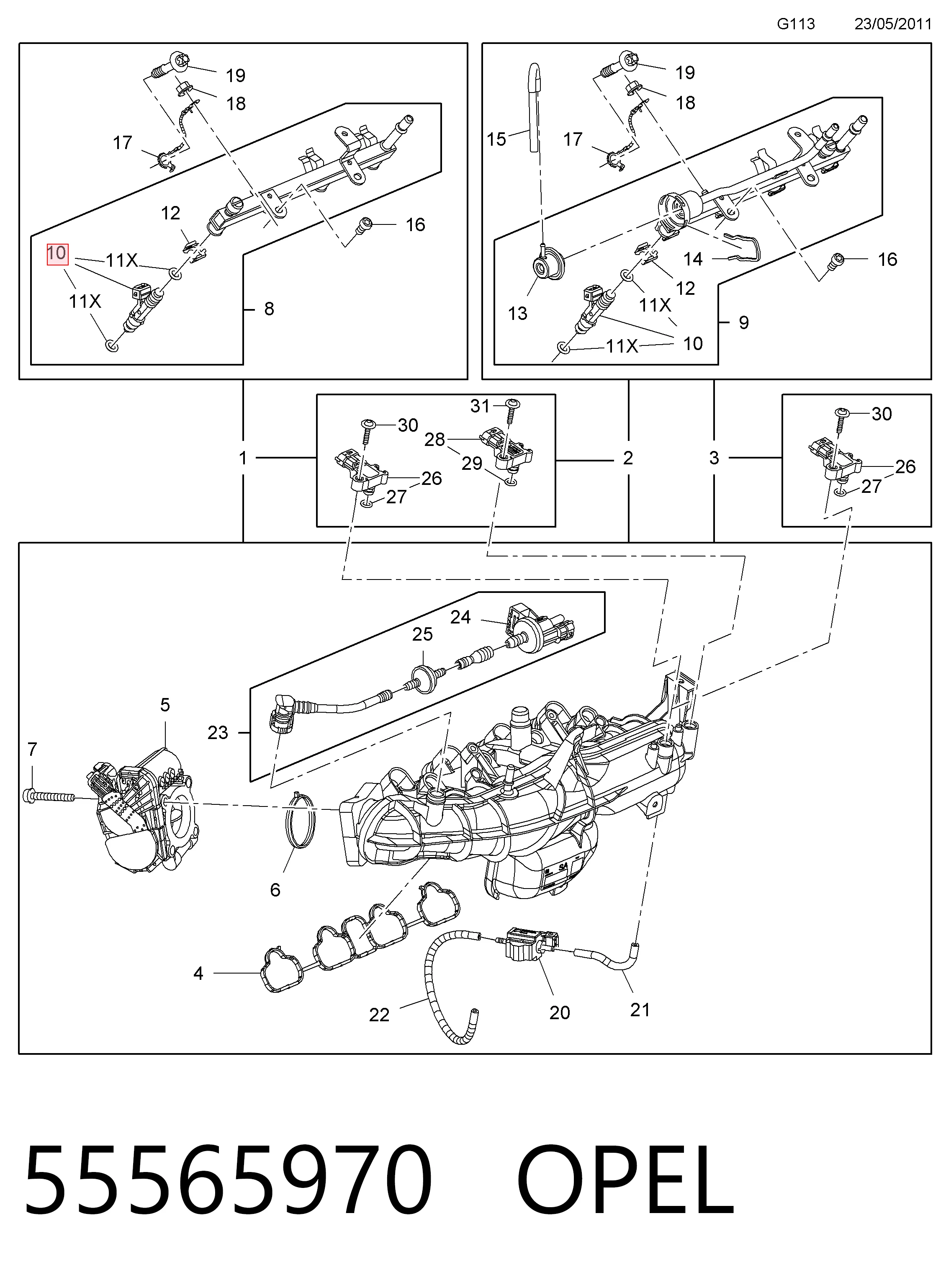 Wtryskiwacz paliwa Opel Corsa E hatchback (X15) (2014 - 2026) cena, od 124,88 USD