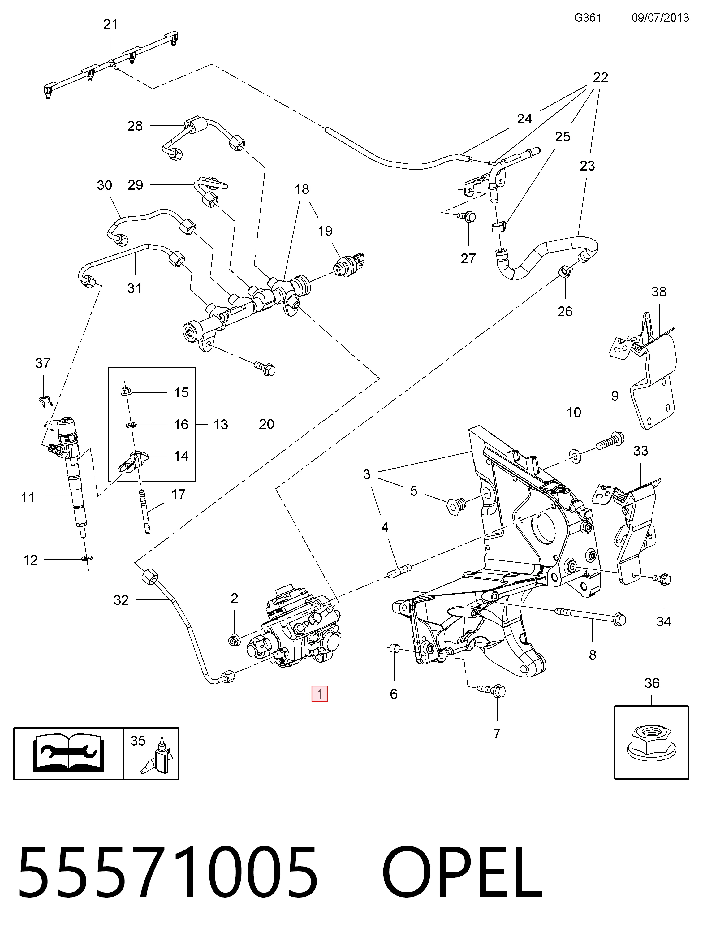 Pompa wtryskowa wysokiego ciśnienia Opel Zafira C minivan (P12) (2011 - 2019) cena, od 66,43 USD