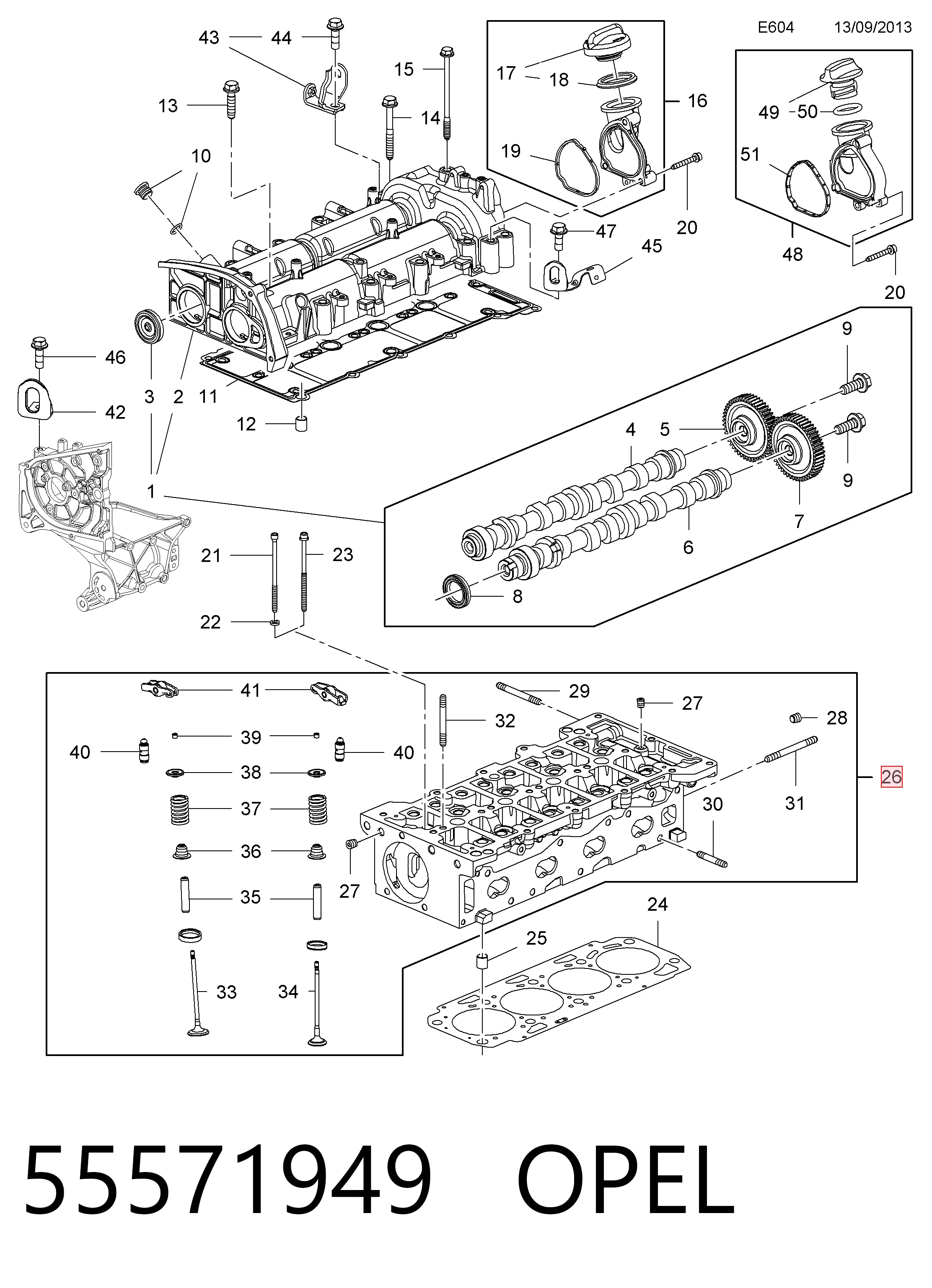 Głowica cylindrów do Opel Astra J Sports Tourer P10