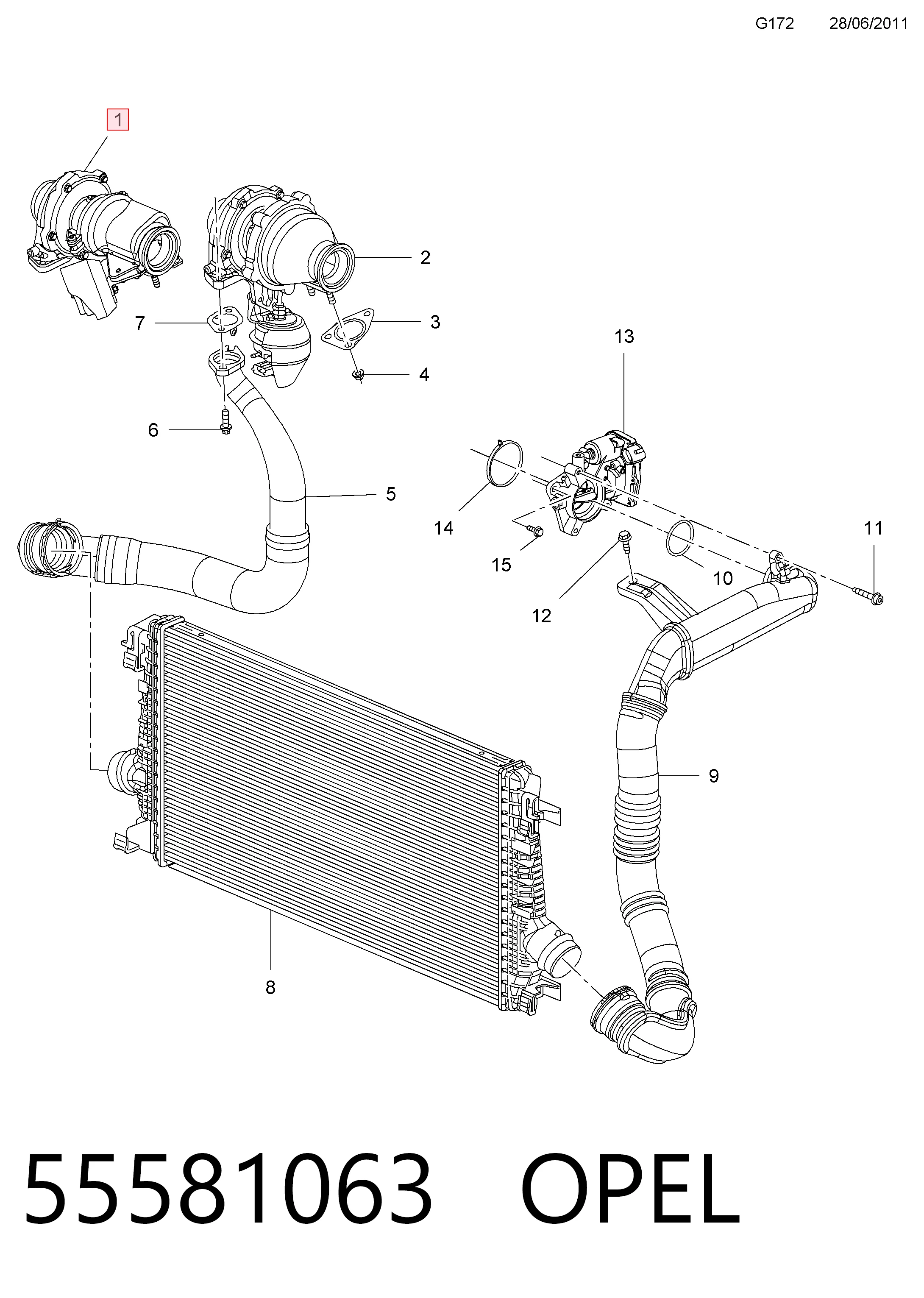 55581063 Opel Turbina