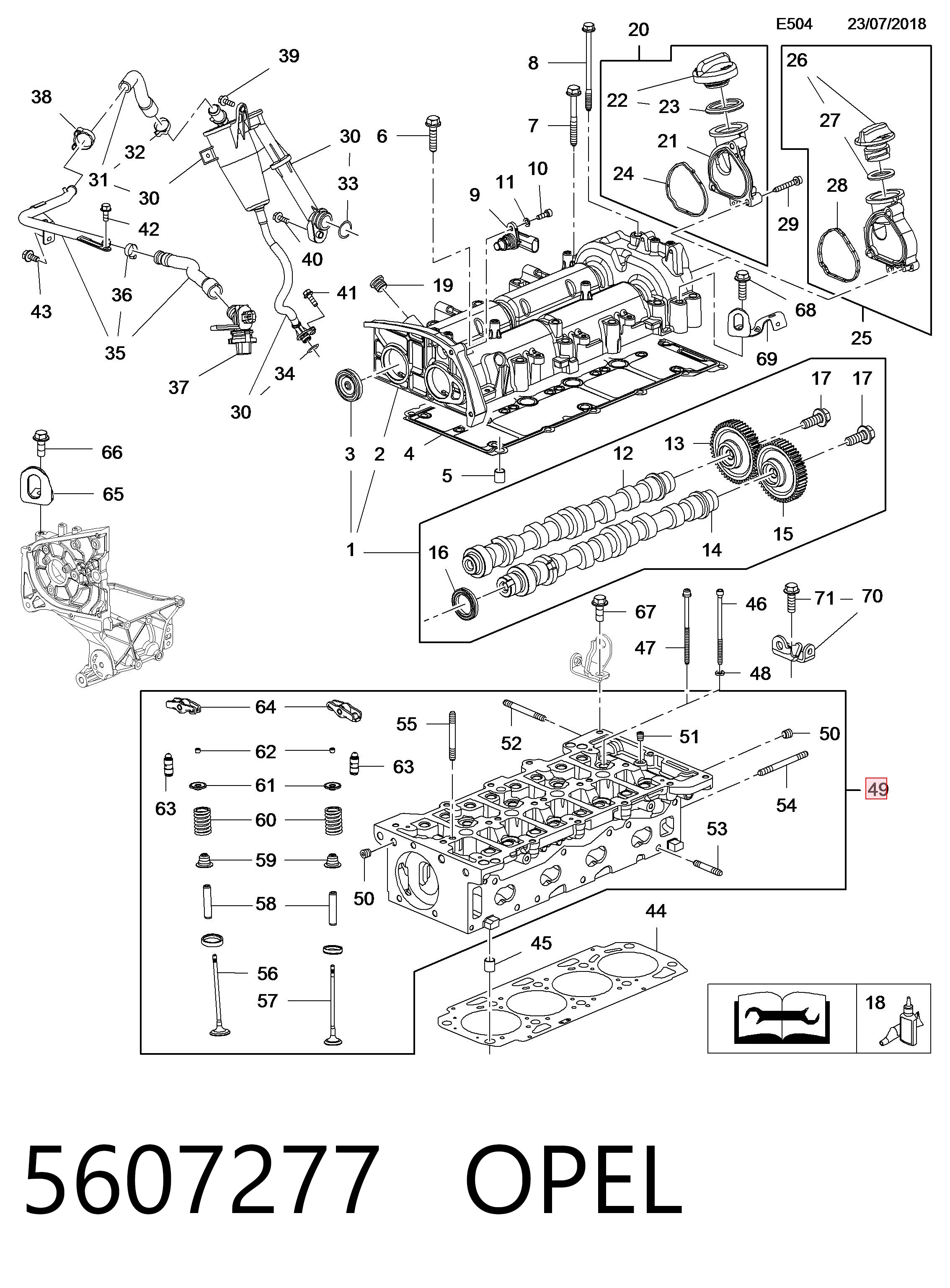Głowica cylindrów Opel Insignia A sedana (G09) (2008 - 2017) cena, od 363,15 USD