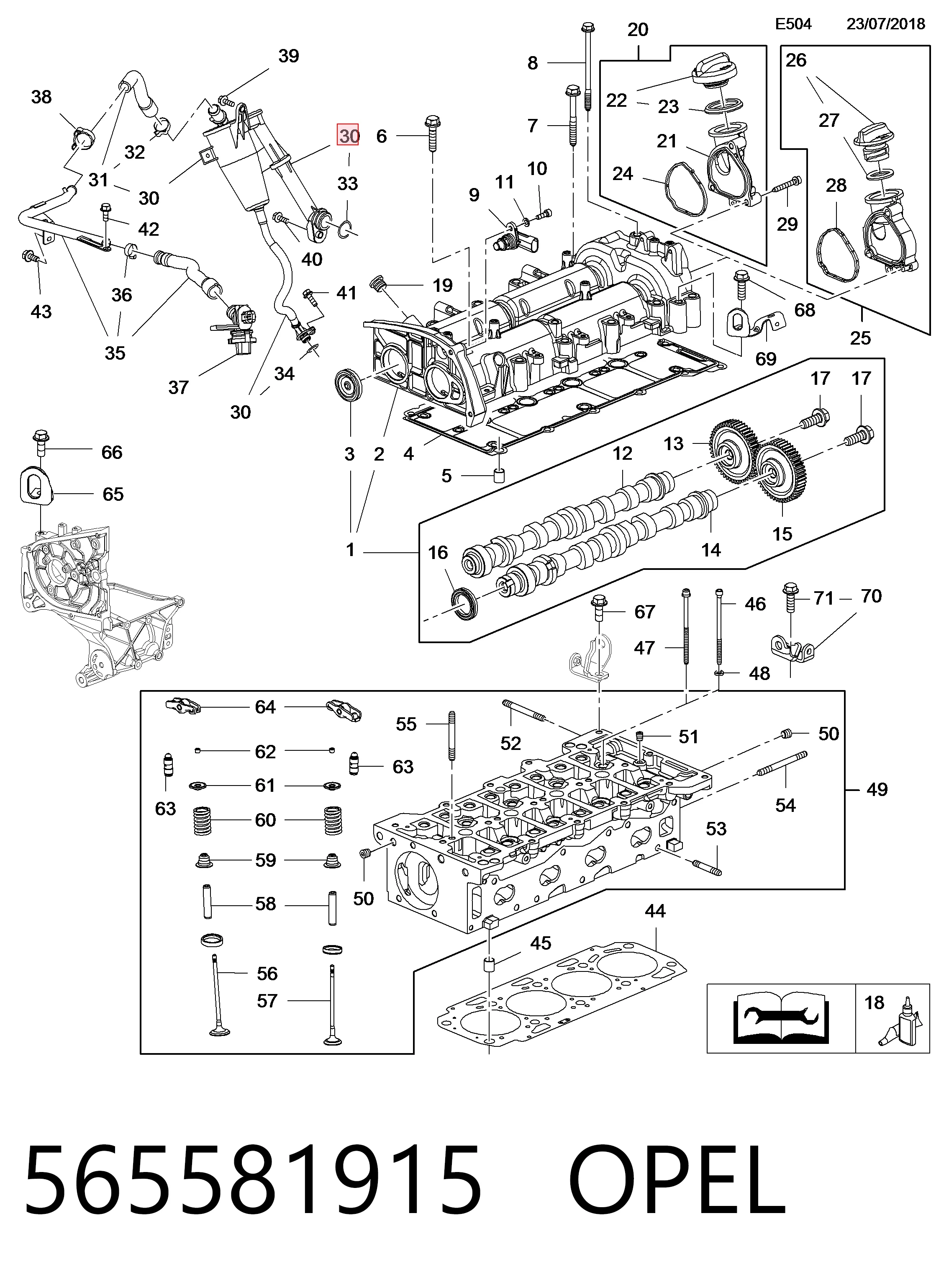 Separator oleju układu wentylacji kadłuda (bloku silnika)  Opel Insignia A sedana (G09) (2008 - 2017) cena, od 49,44 USD