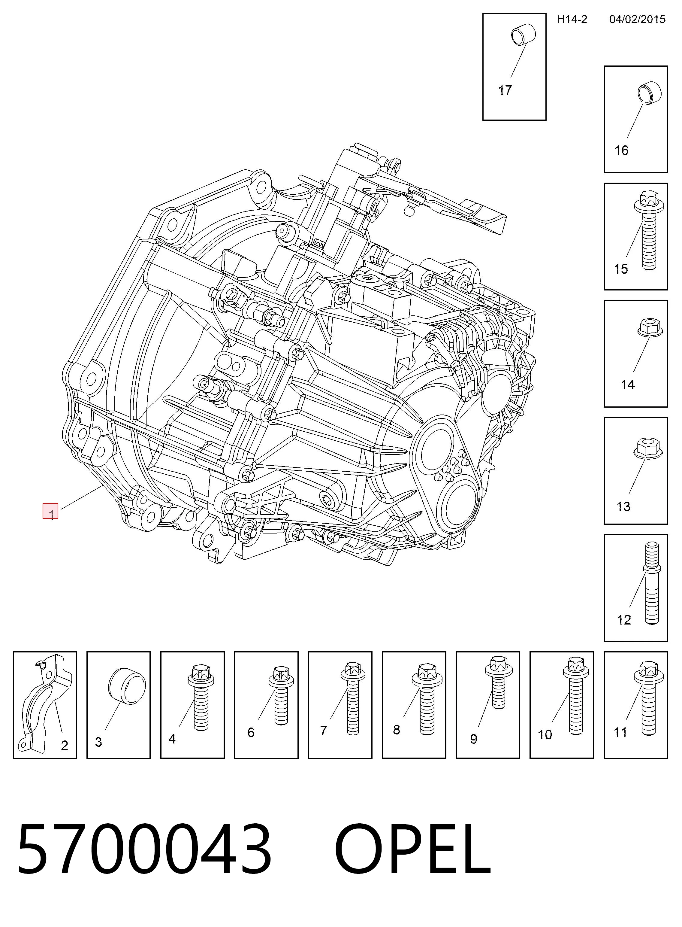 Mechaniczna skrzynia biegów w komplecie Opel Zafira B minivan (A05) (2005 - 2011) cena, od 425,83 USD