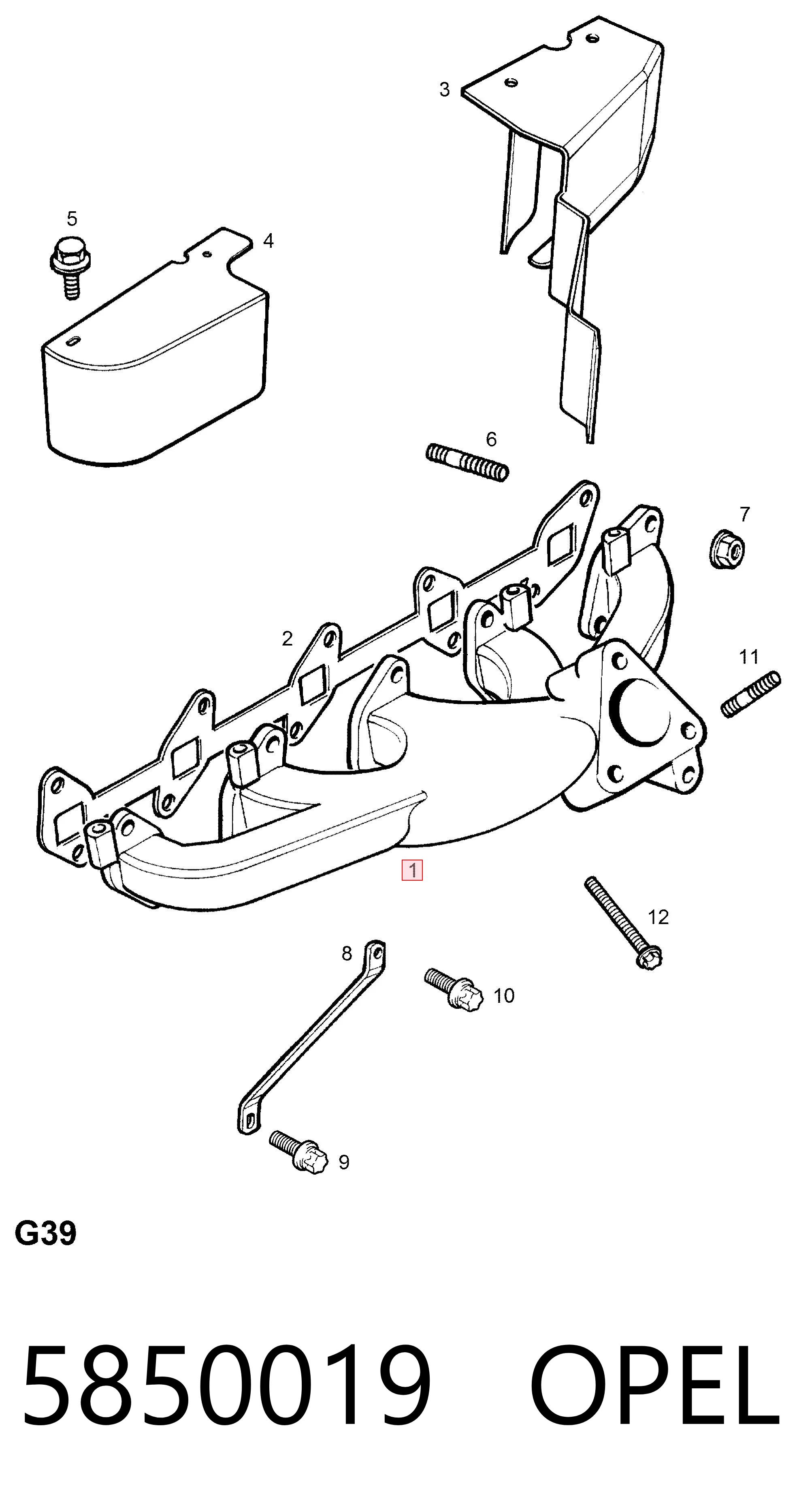 Kolektor wydechowy do Opel Vectra B 36