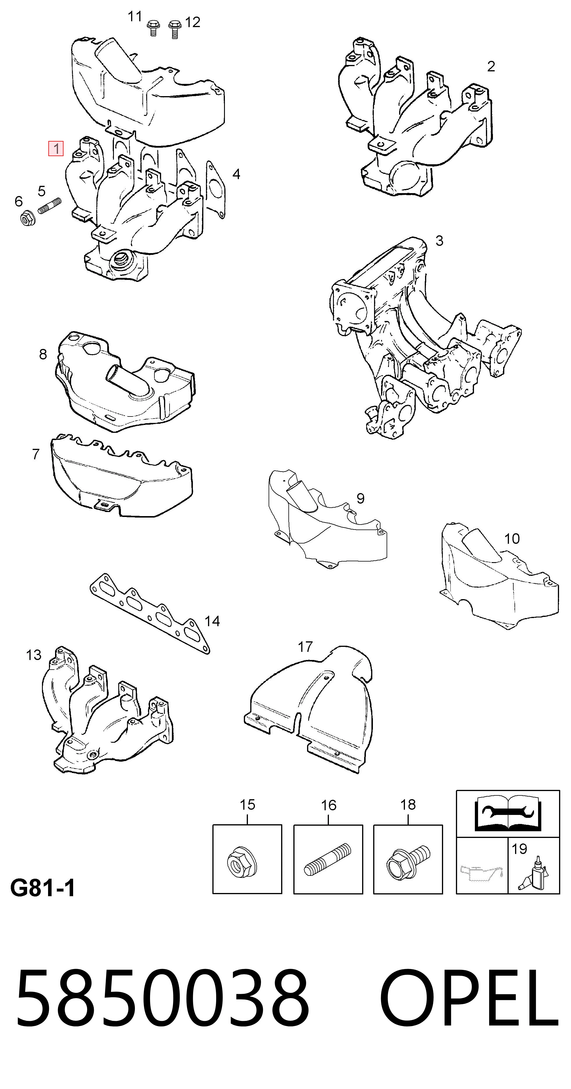 Kolektor wydechowy do Opel Astra F 55, F70