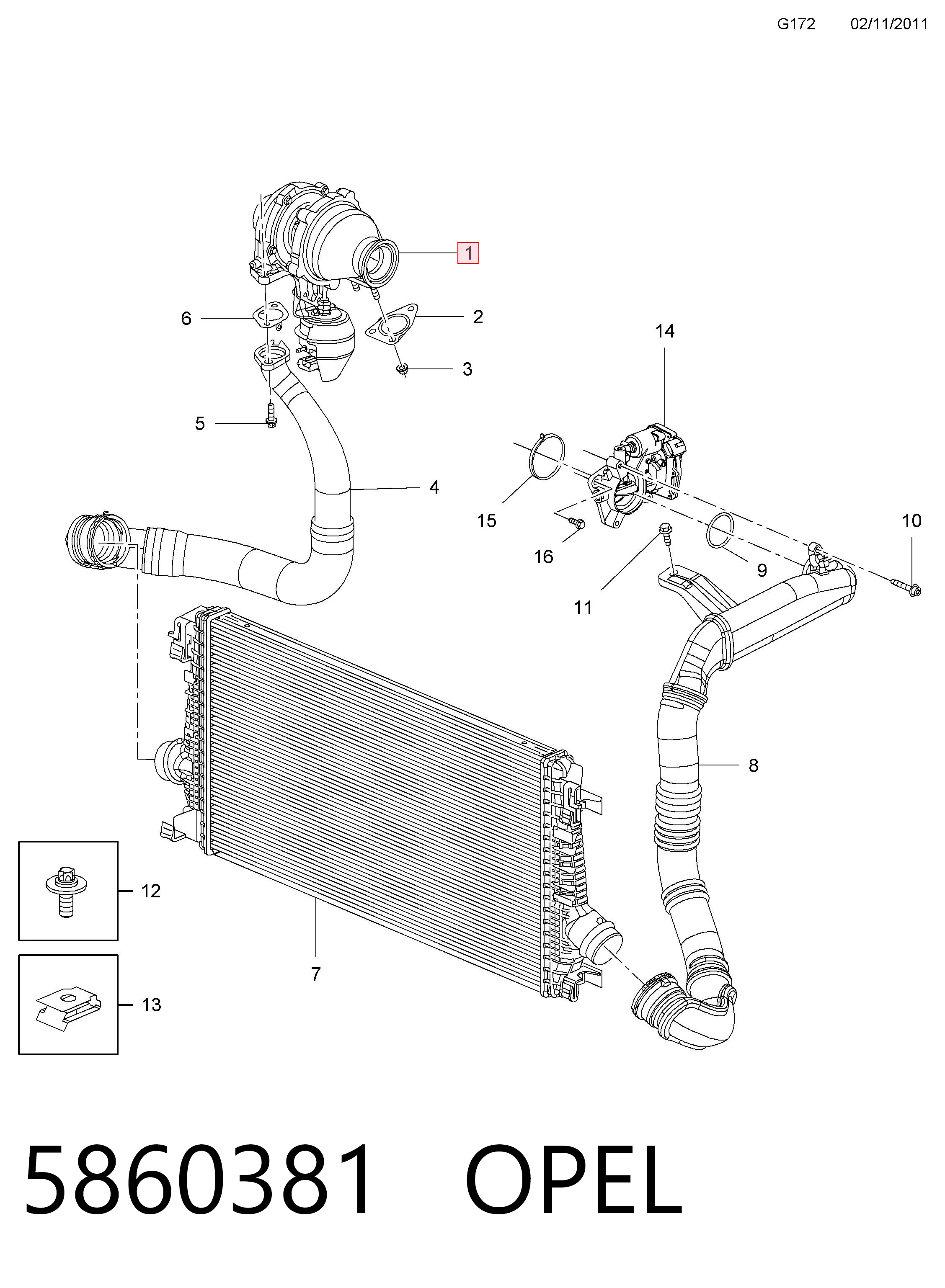 5860381 Opel Turbina