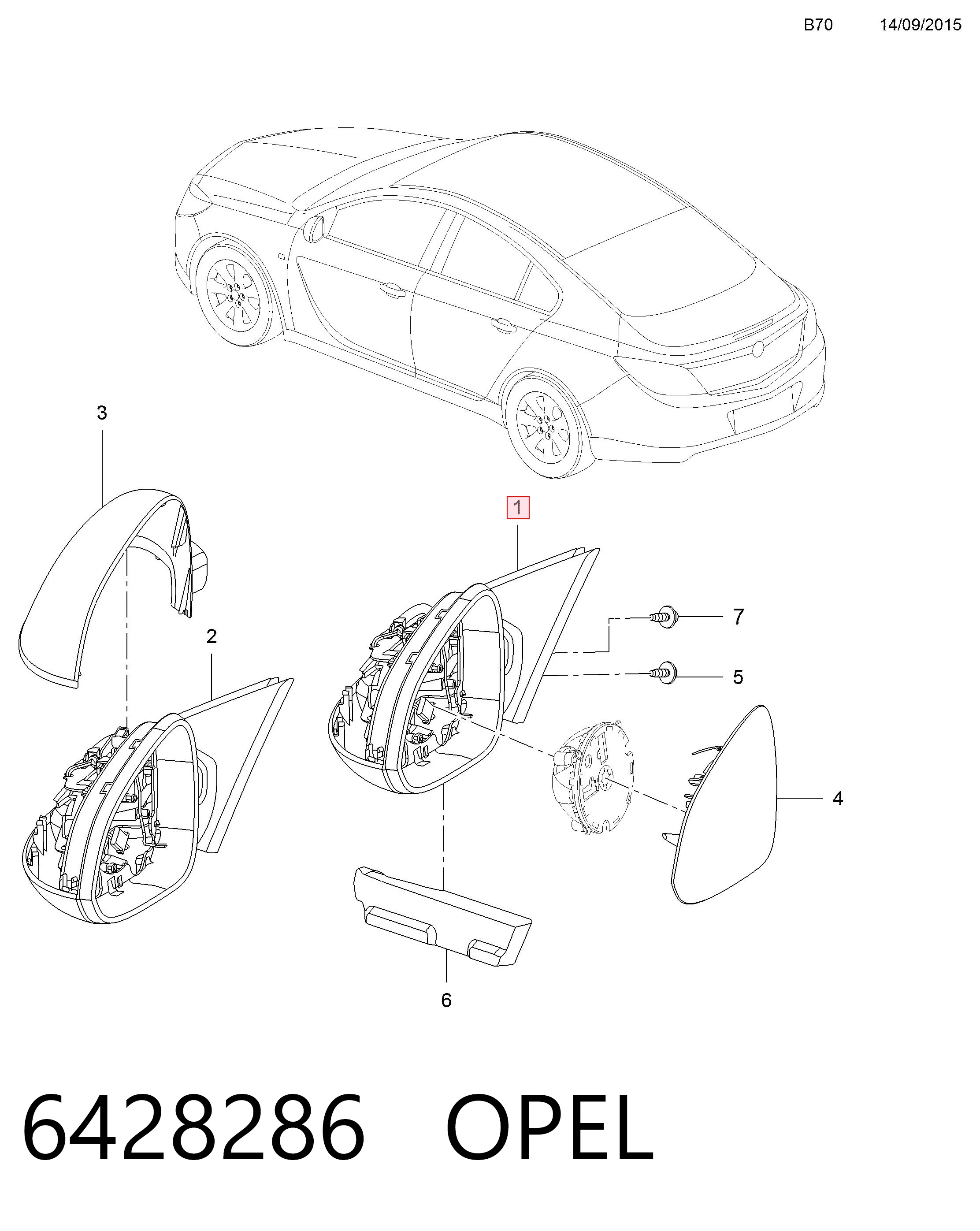 Lusterko wsteczne lewe General Motors 13269569