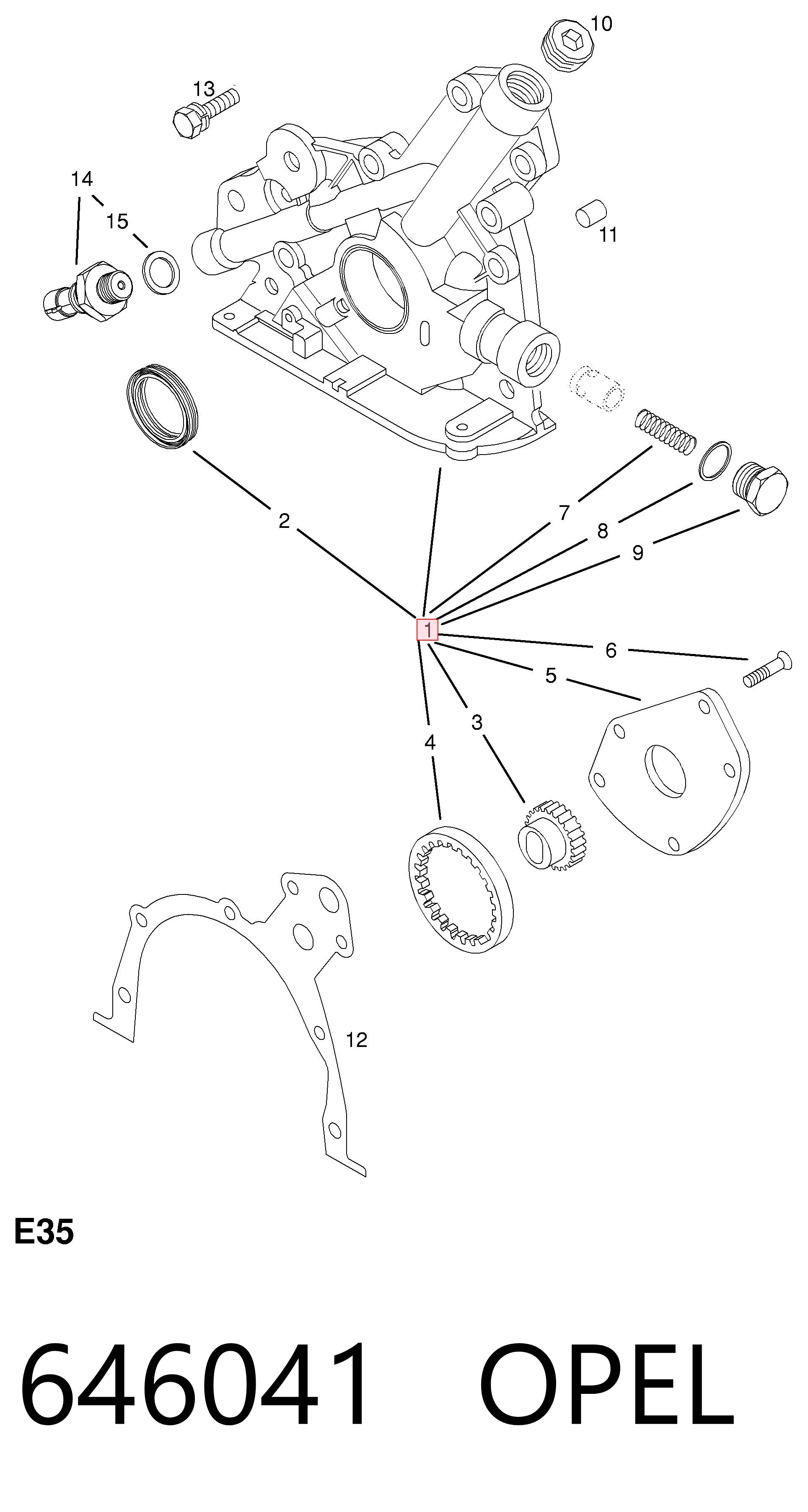 646041 Opel Pompa oleju